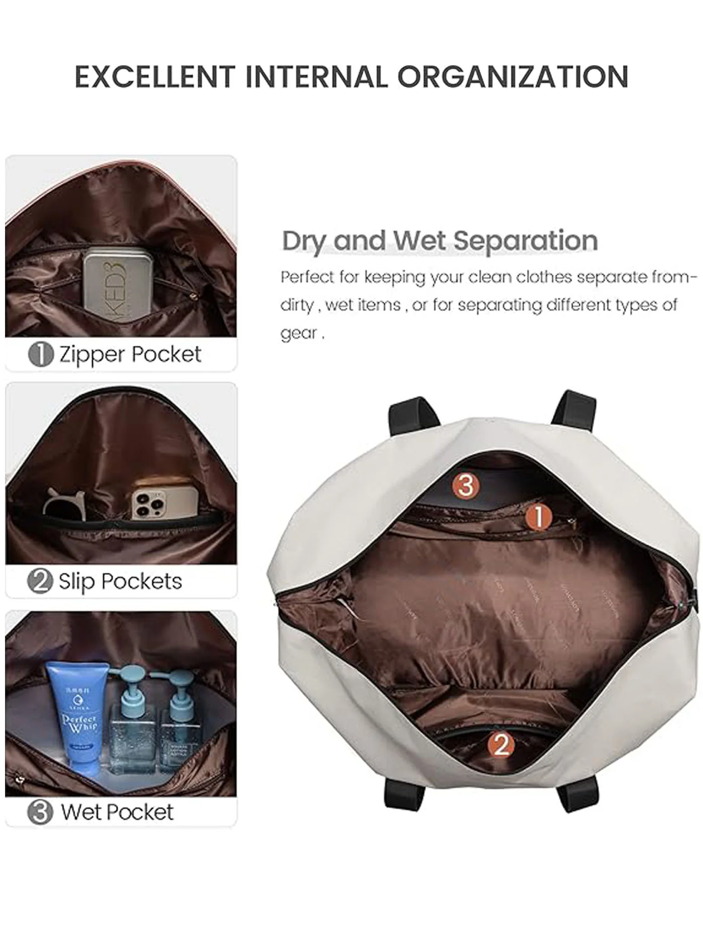 3Pcs Large Travel Duffel Bag - Image 6