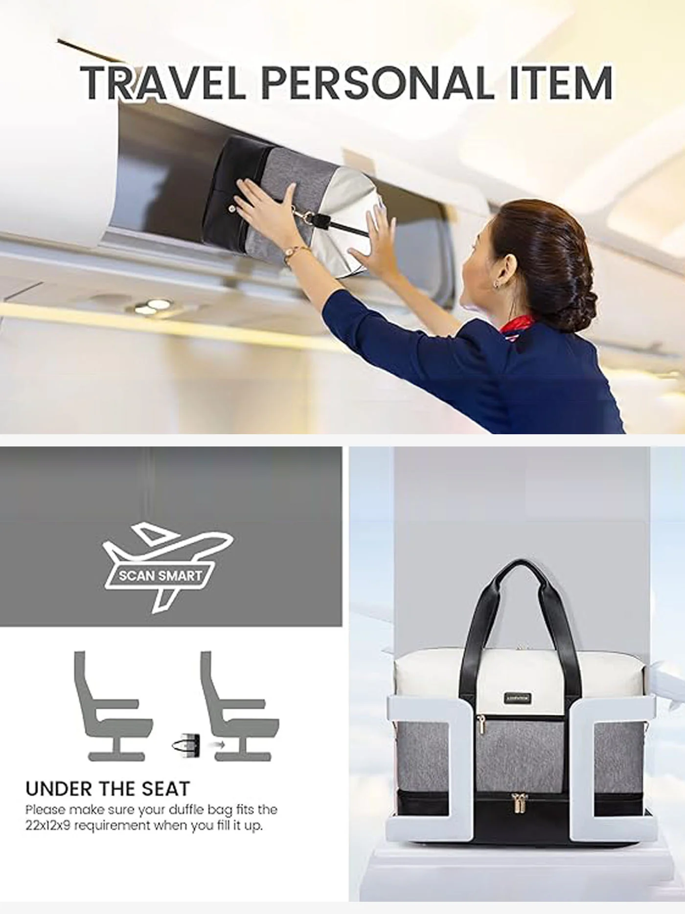3Pcs Large Travel Duffel Bag - Image 7