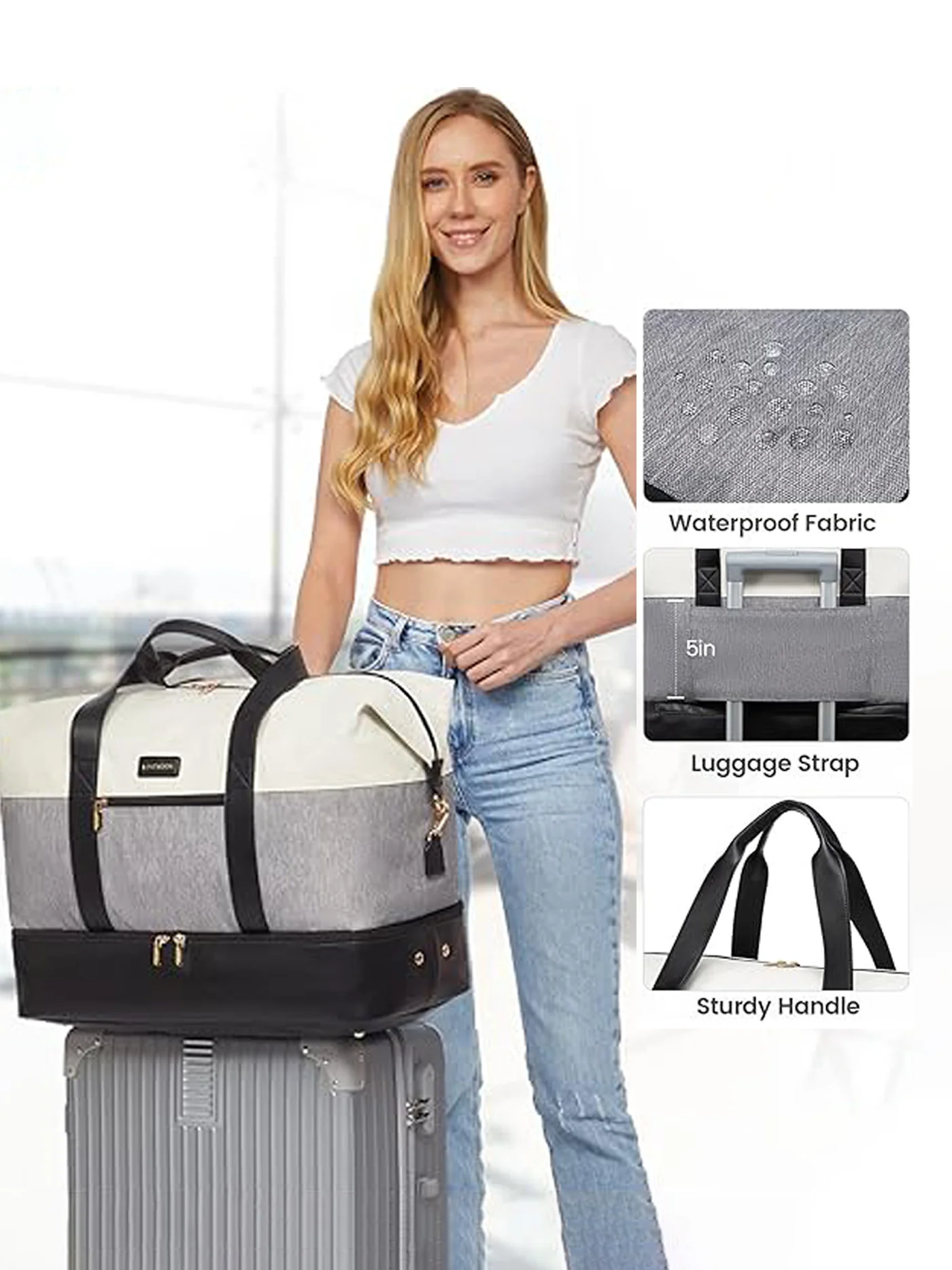 3Pcs Large Travel Duffel Bag - Image 8