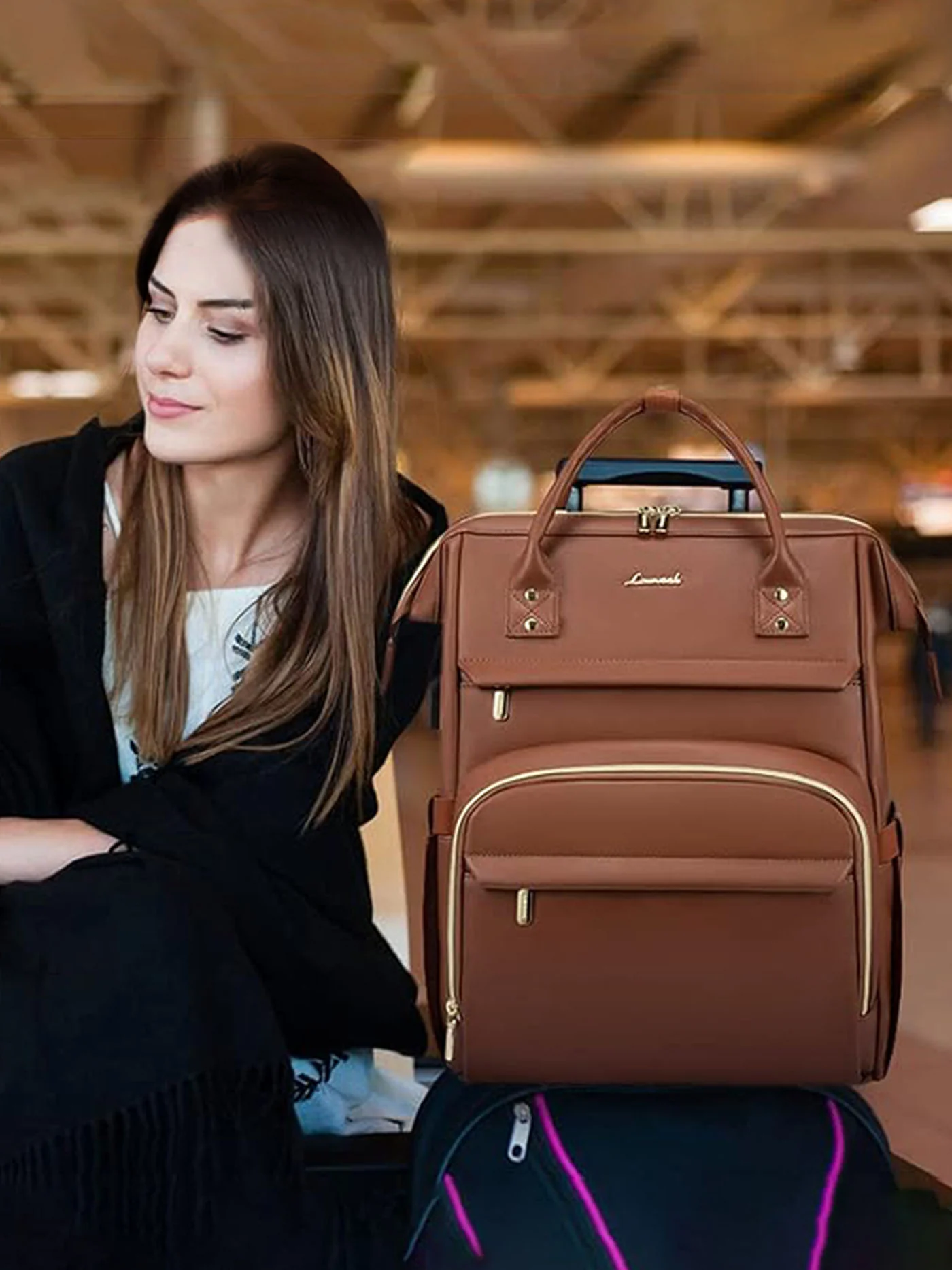Leather Laptop Backpack, 15.6"-18" - Image 12