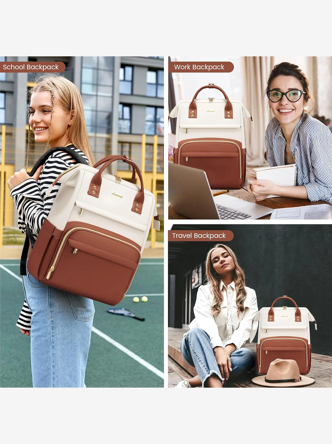 Leather Laptop Backpack, 15.6" 17" - Image 8