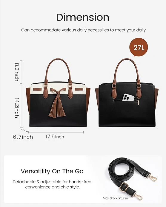 Leather Laptop Bag 15.6" 17.3" - Image 5