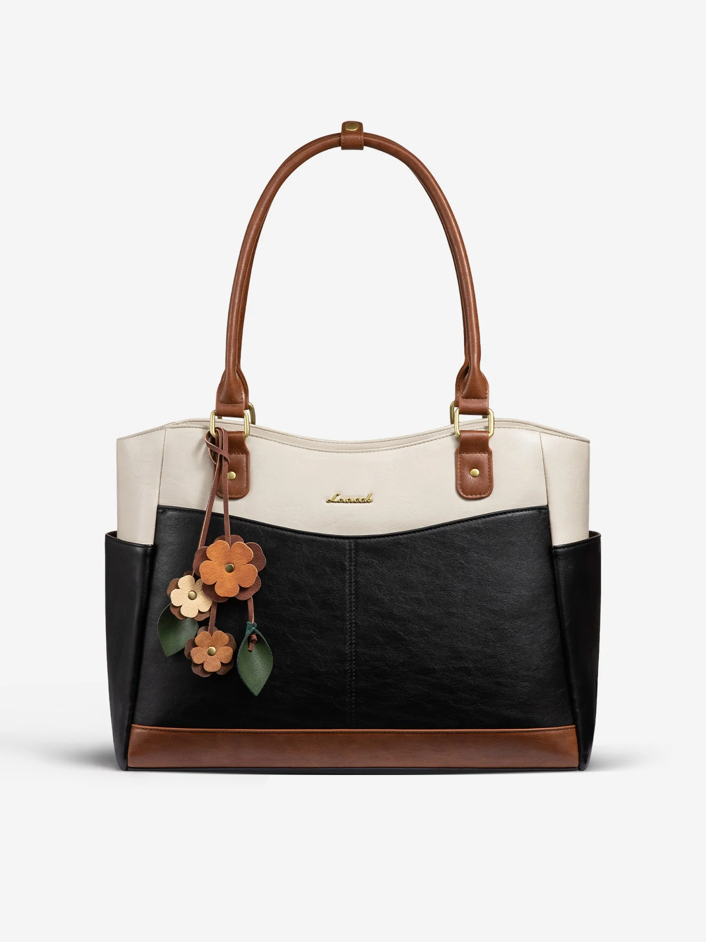 Leather Vintage Tote Bag 15.6" 17.3" - Image 2