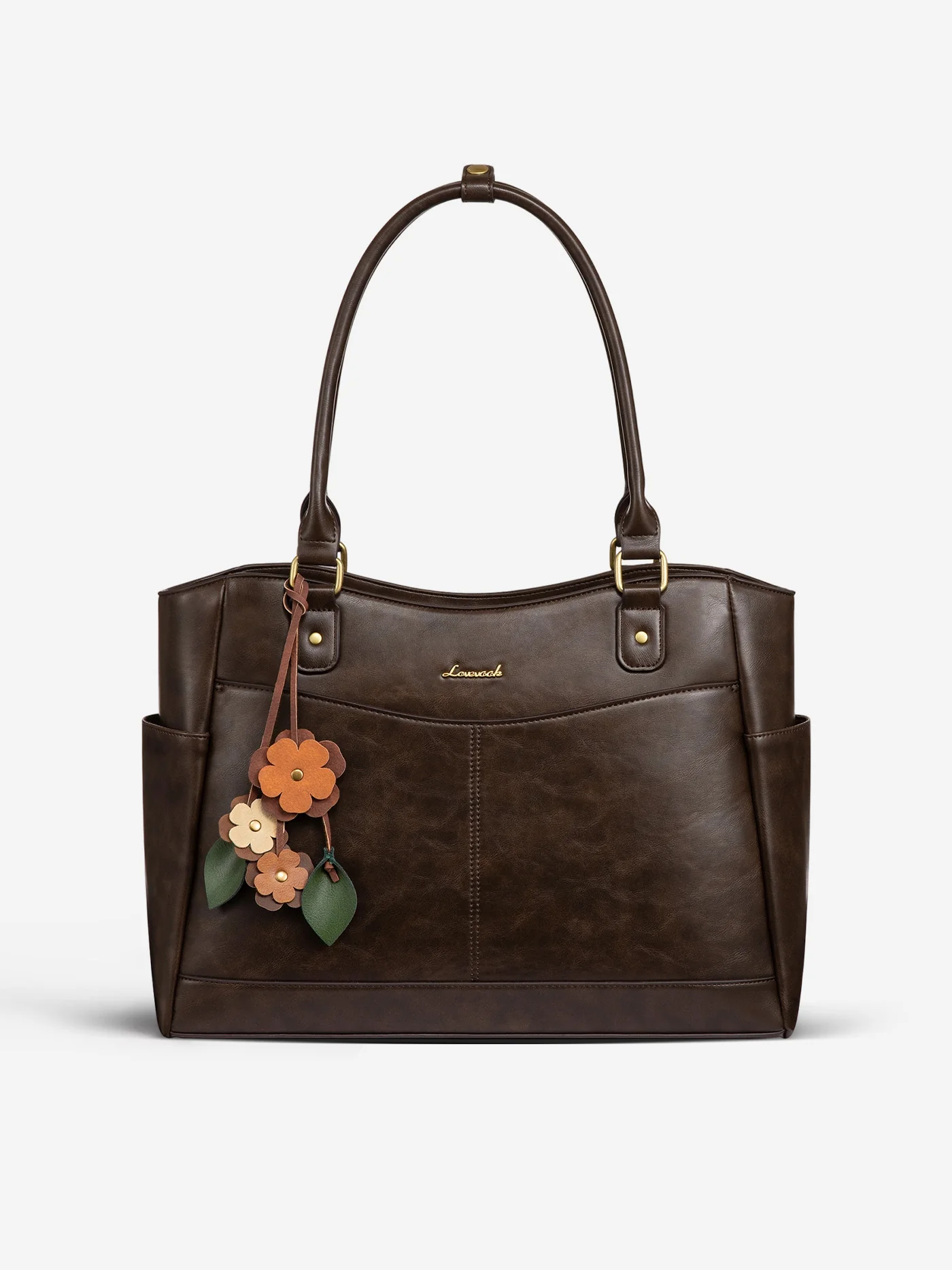 Leather Vintage Tote Bag 15.6" 17.3" - Image 8