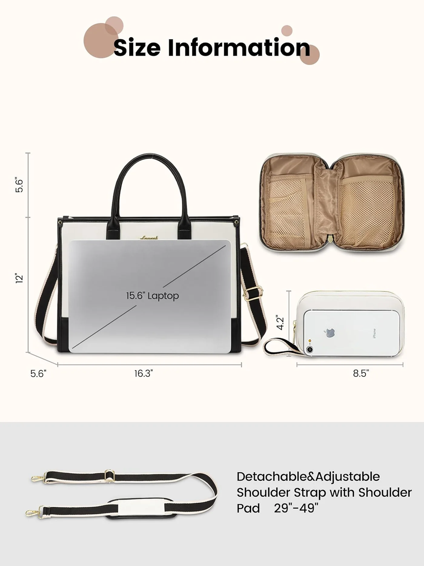 2Pcs Lightweight Computer Bag, 15.6" 17" - Image 4