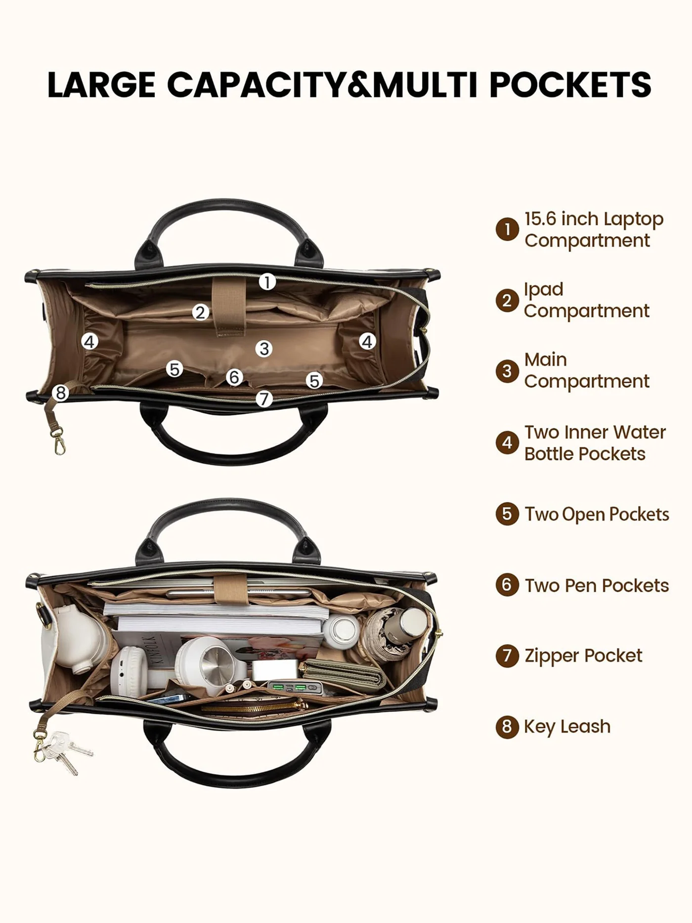 2Pcs Lightweight Computer Bag, 15.6" 17" - Image 8