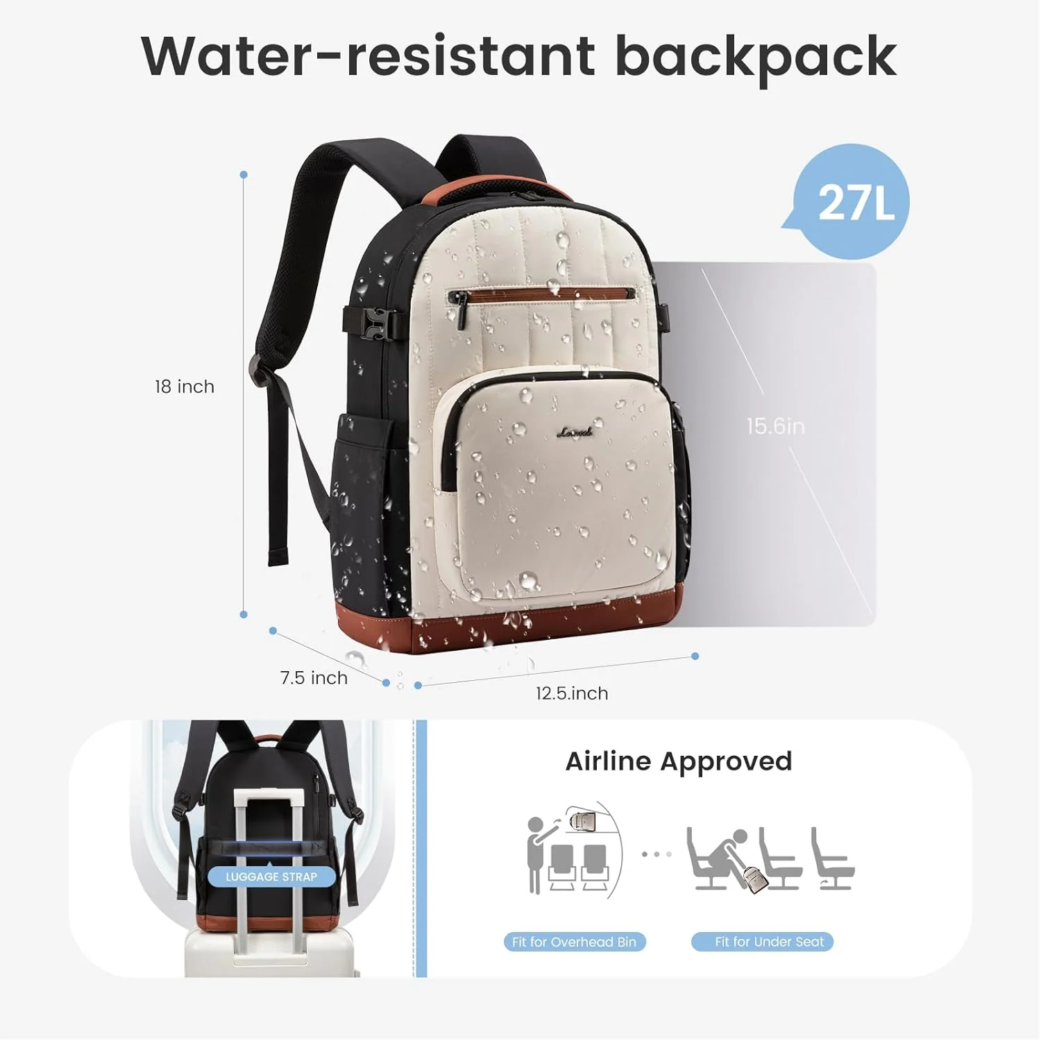 Lightweight School Backpack, 15.6" 17", 4511 - Image 6