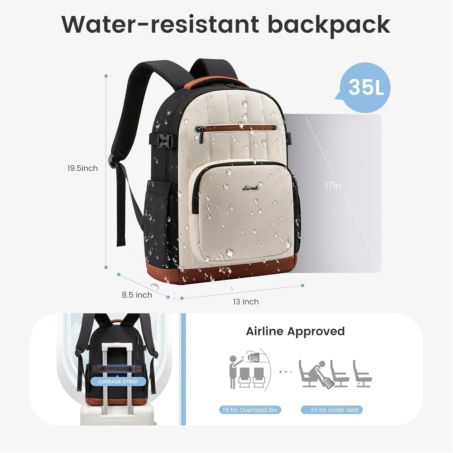 Lightweight School Backpack, 15.6" 17", 4511 - Image 7