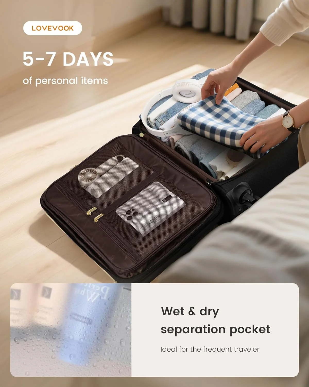 Lightweight Waterproof Suitcases, 20"(Only US) - Image 6