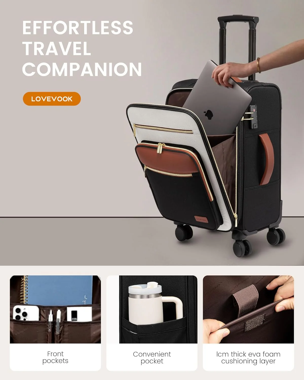 Lightweight Waterproof Suitcases, 20"(Only US) - Image 7