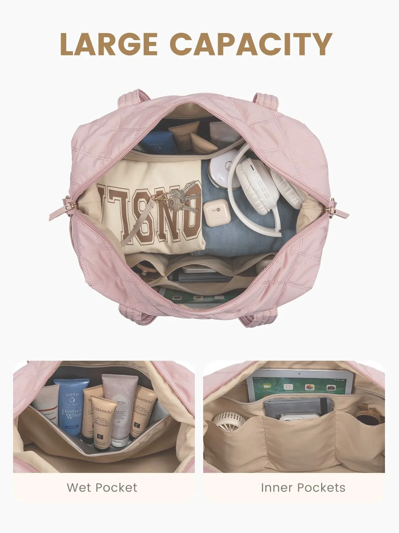 Lightweight Weekender Bag, 40L 56L - Image 10