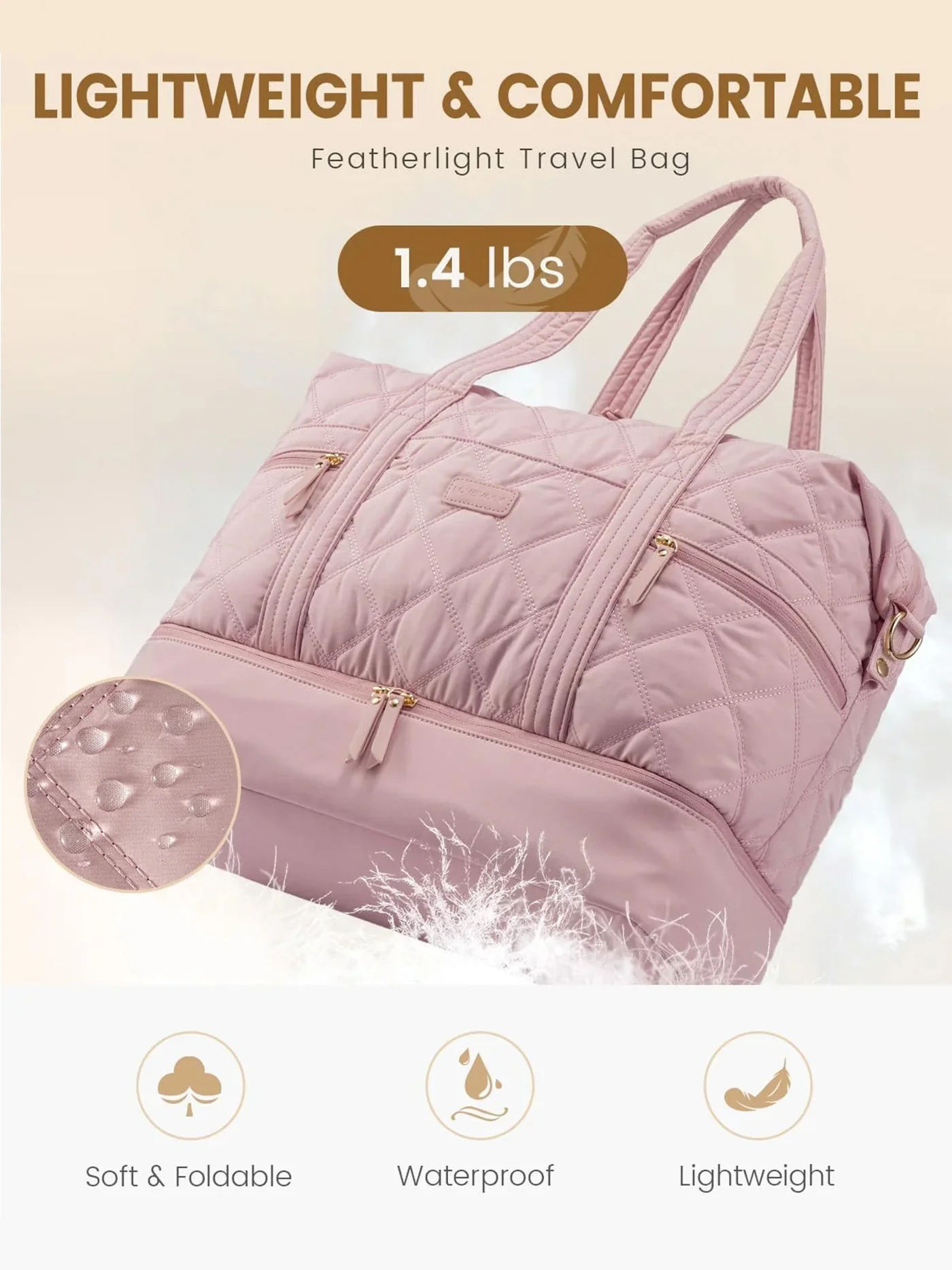 Lightweight Weekender Bag, 40L 56L - Image 5