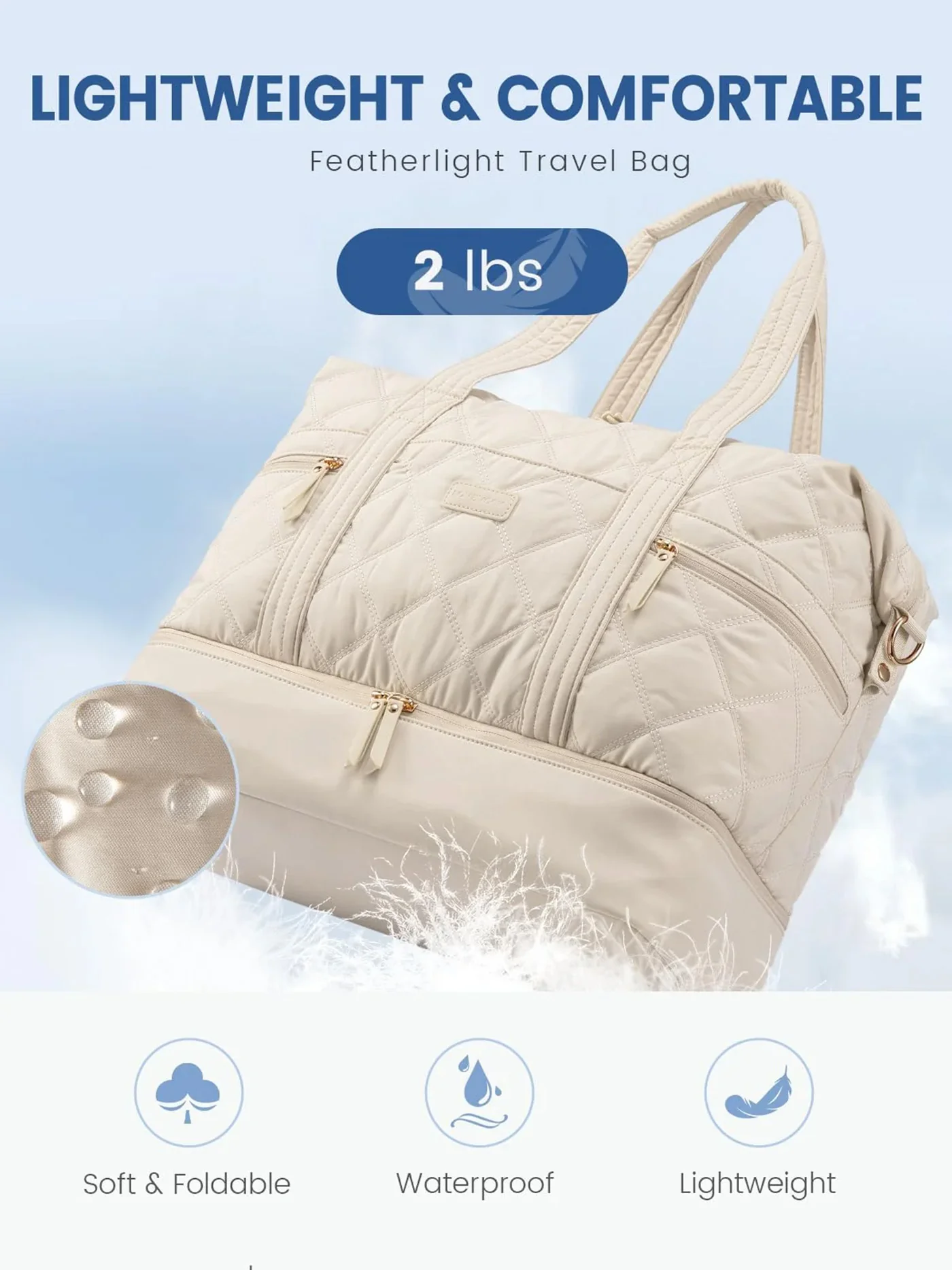 Lightweight Weekender Bag, 40L 56L - Image 6