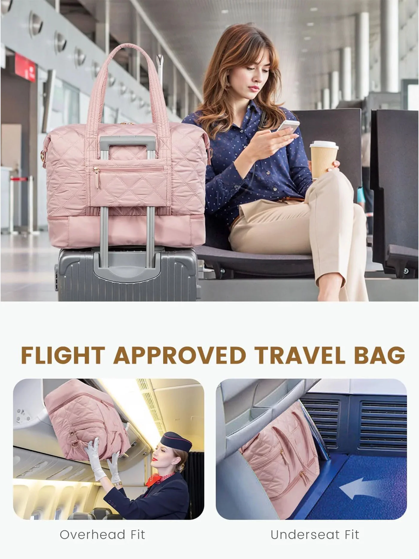 Lightweight Weekender Bag, 40L 56L - Image 7