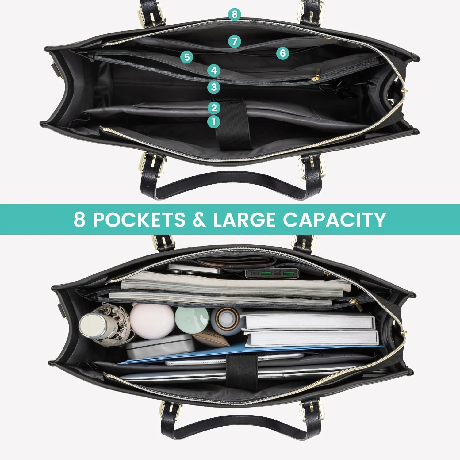 2Pcs Laptop Shoulder Bag, 15.6" - Image 7