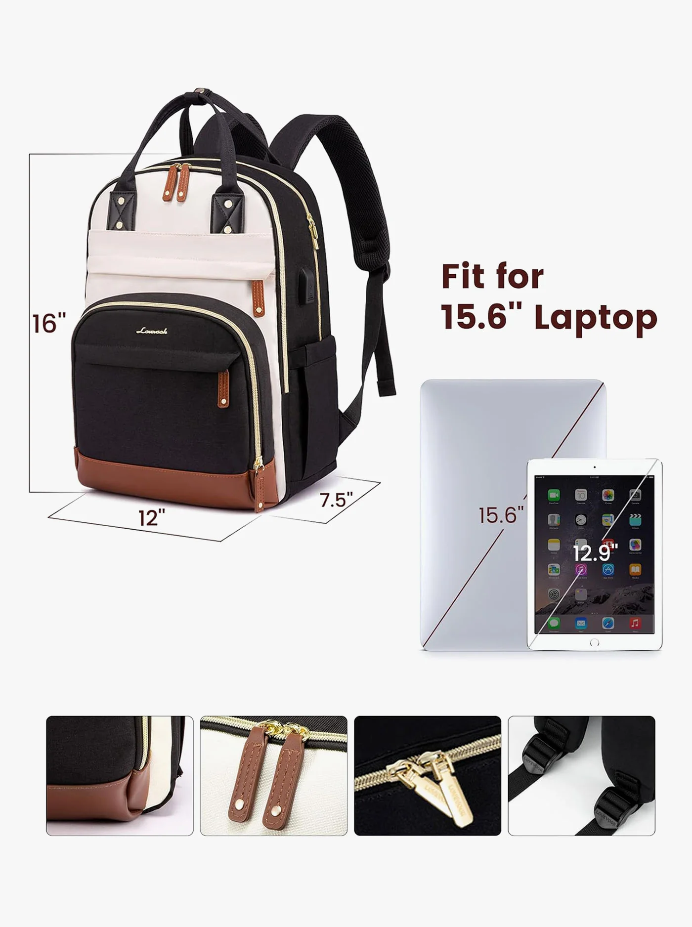 Molebelle Laptop Backpack, 15.6" 17" - Image 4