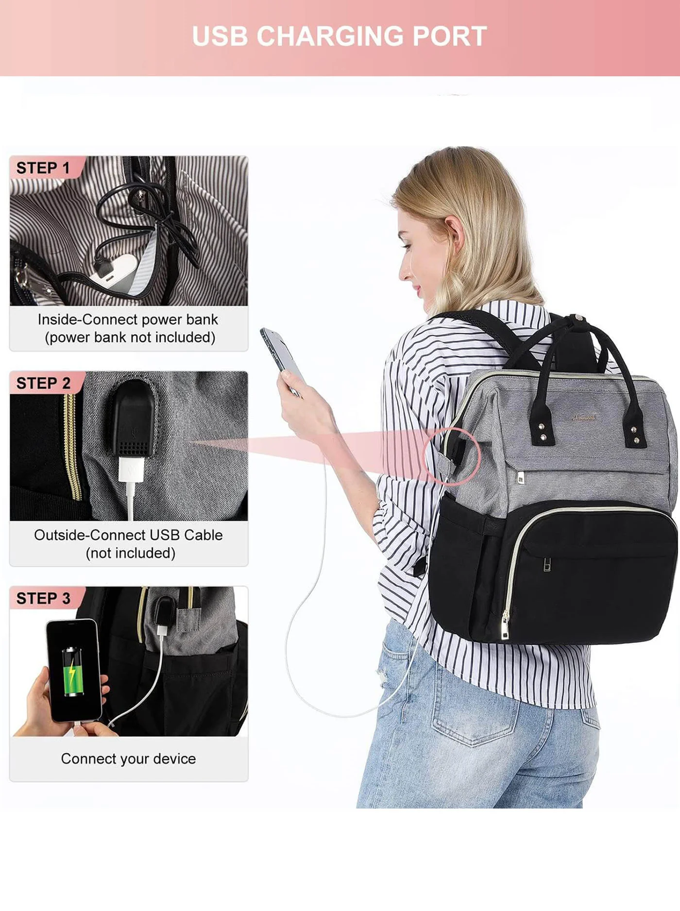 Viola V Laptop Backpack, 15.6" 17" - Image 6