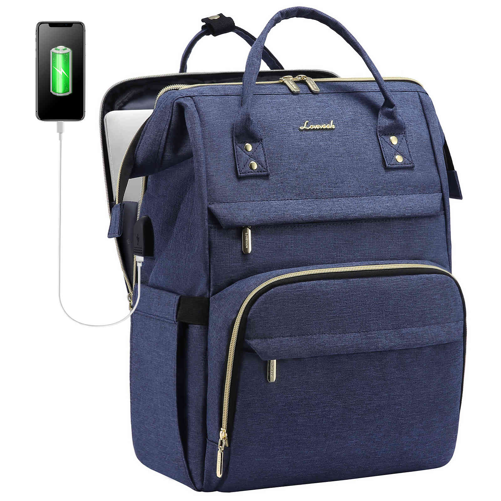 Viola Ⅱ Laptop Backpack with Separate Laptop Compartment, 15.6" 17" - Image 12