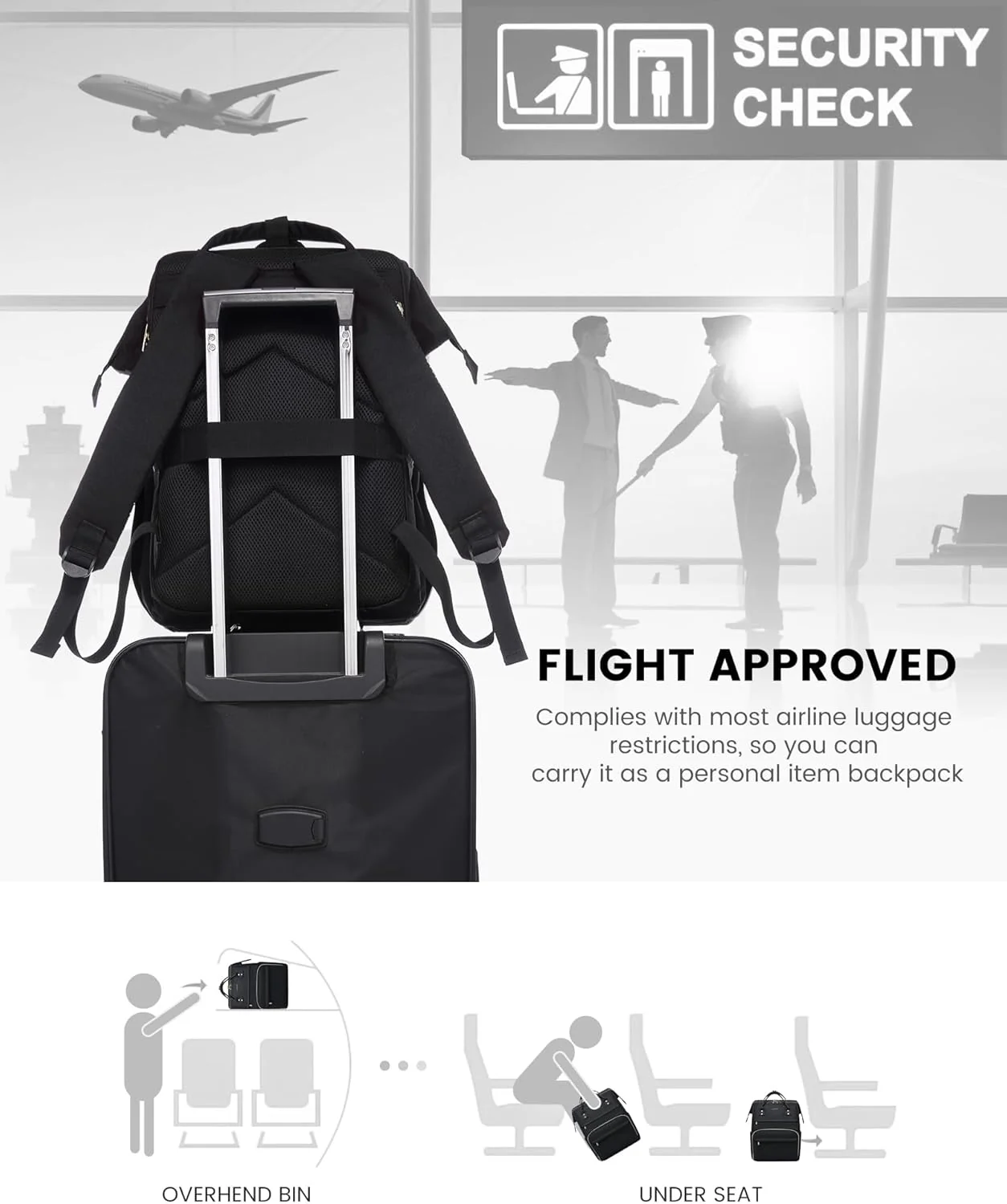 Viola Ⅱ Laptop Backpack with Separate Laptop Compartment, 15.6" 17" - Image 5