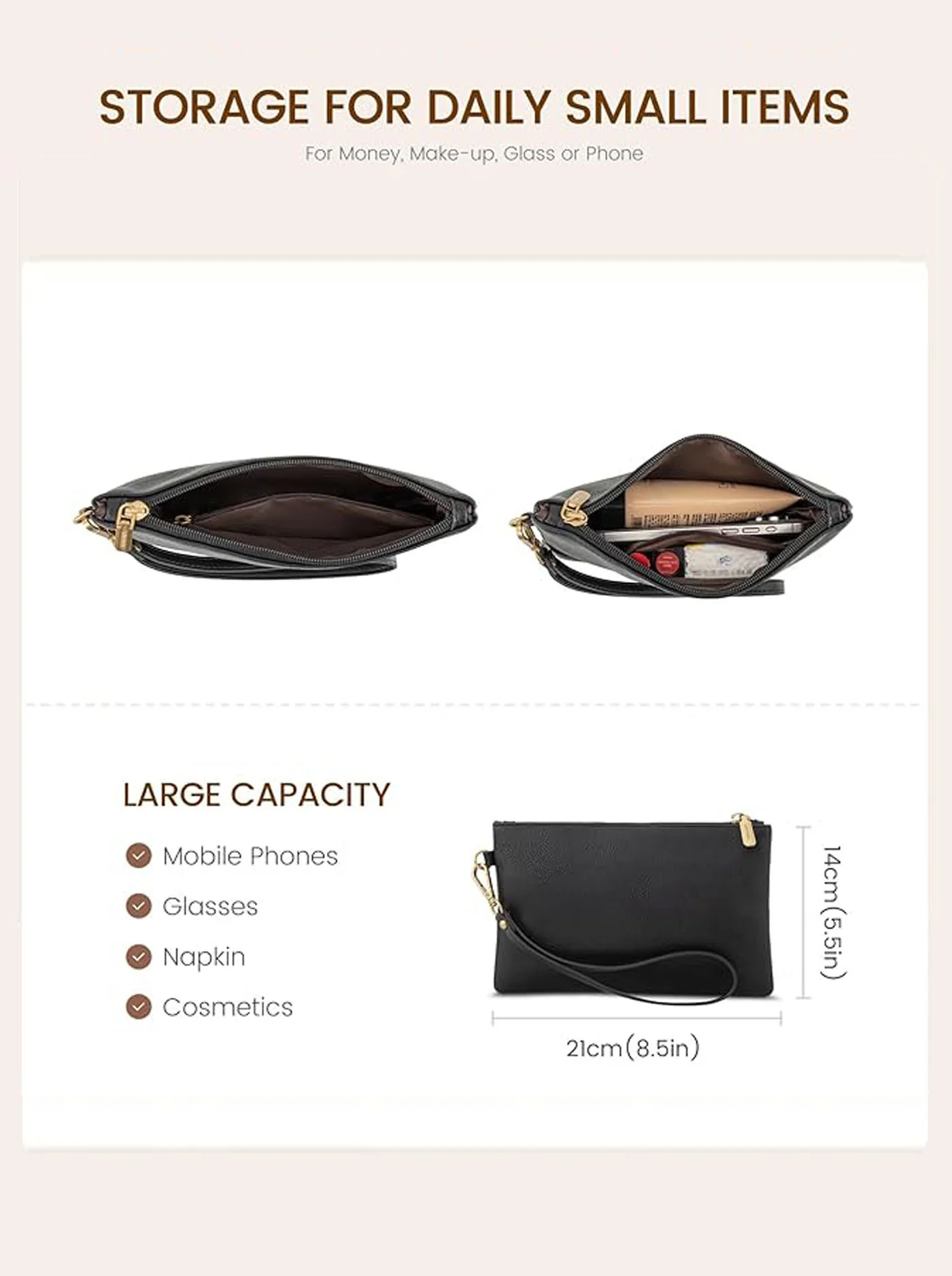 2Pcs Vintage Leather Laptop Bag, 15.6" - Image 6