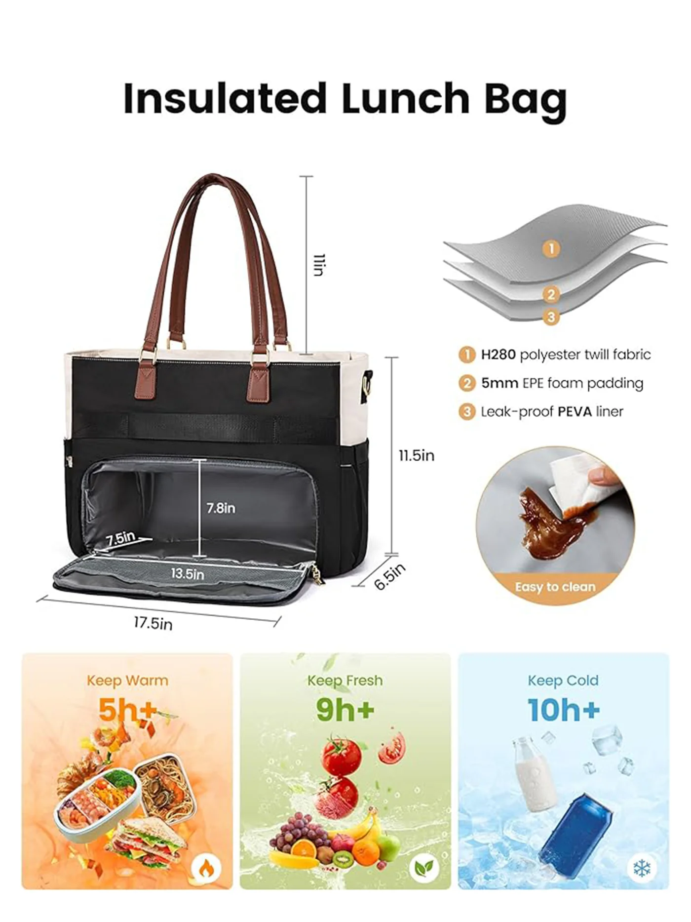 Lunch Tote Bag, 15.6" 17.3" - Image 7