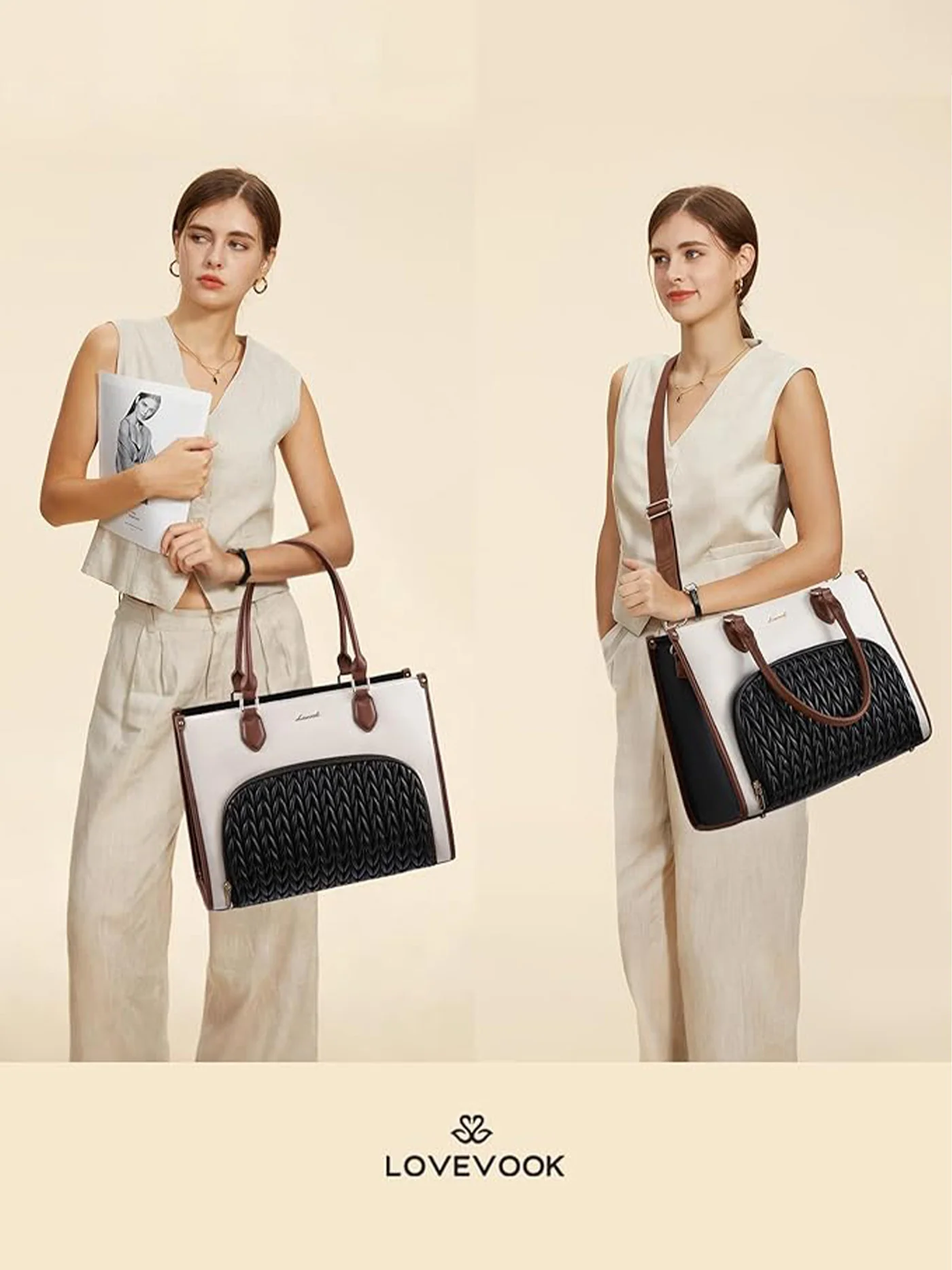 Lunch Compartment Laptop Tote Bag 15.6" 17.3" - Image 6