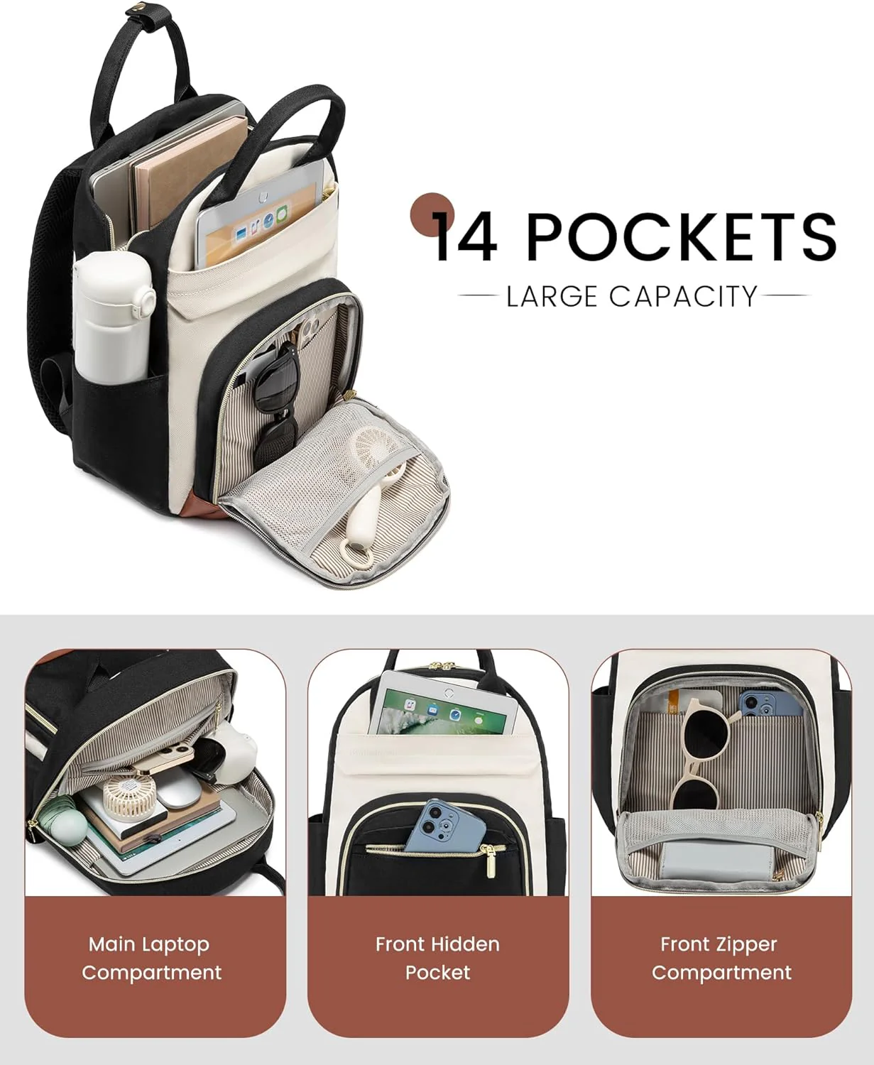 Mini Fashion Backpack, 14" 15" Laptop Backpack - Image 3