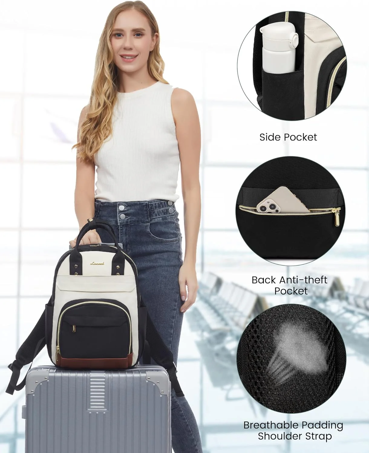 Mini Fashion Backpack, 14" 15" Laptop Backpack - Image 4