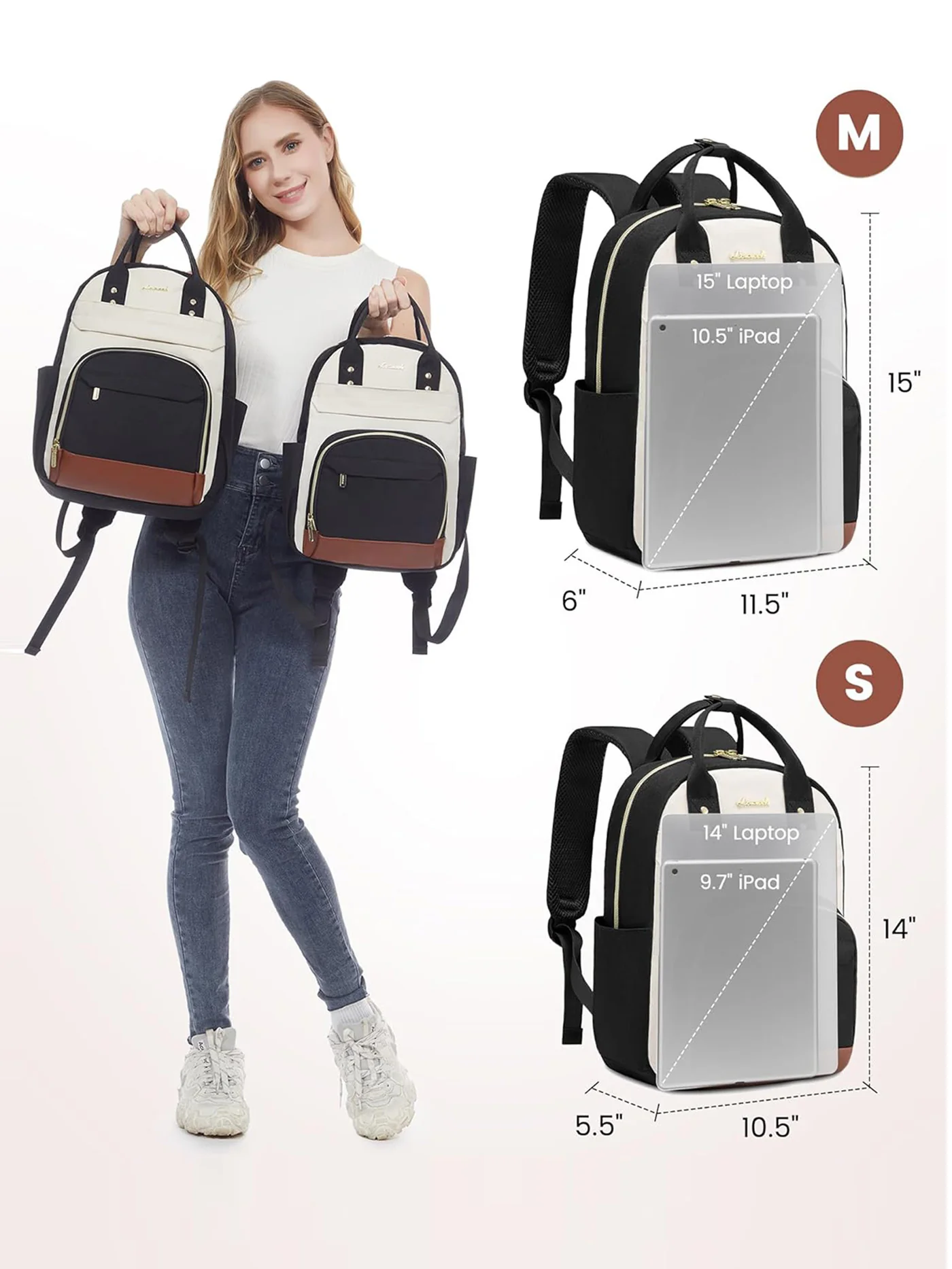 Mini Fashion Backpack, 14" 15" Laptop Backpack - Image 5