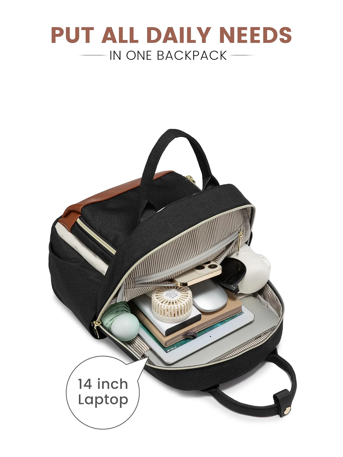 Mini Fashion Backpack, 14" 15" Laptop Backpack - Image 7