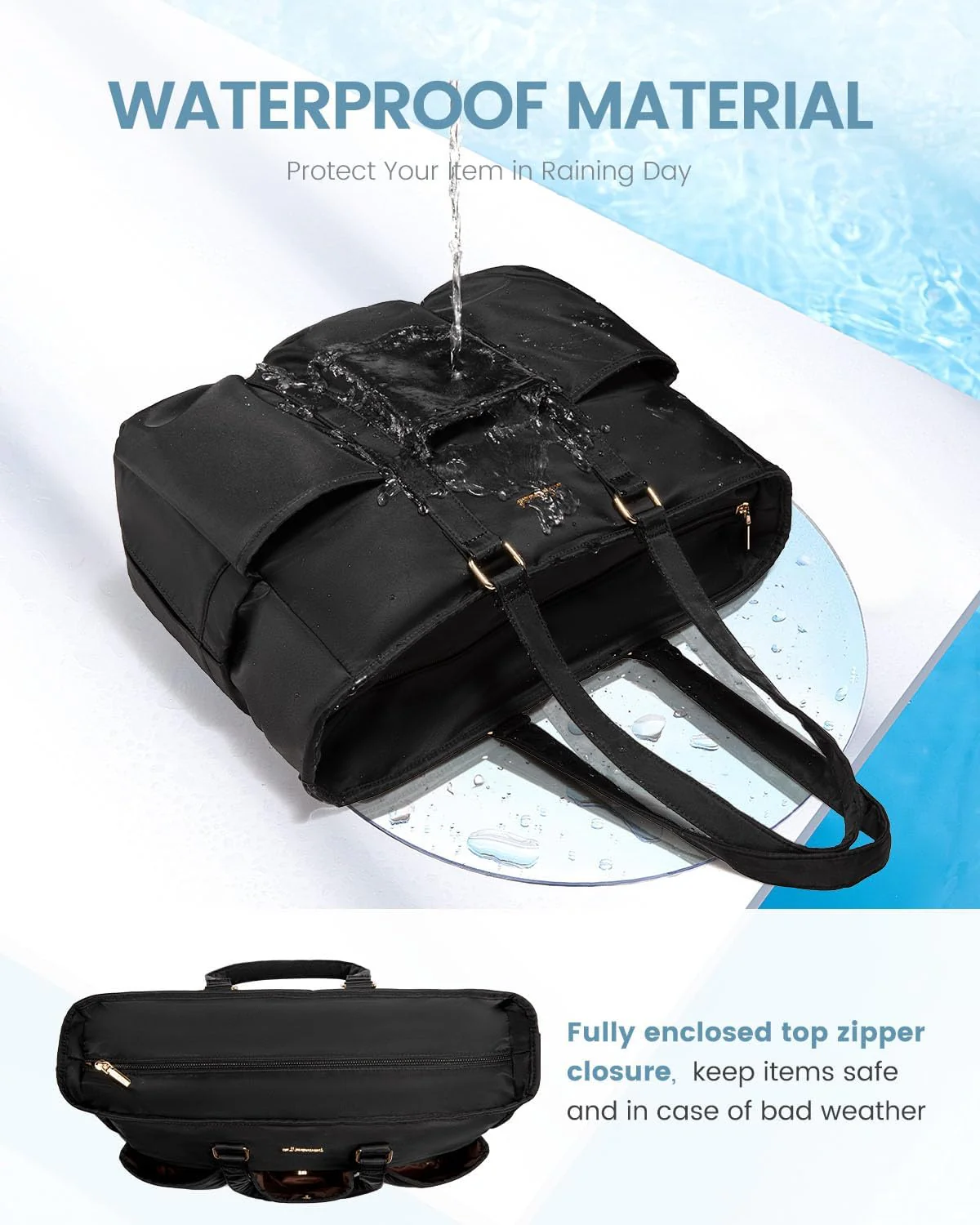 Multi-Pocket Laptop Tote Bag, 15.6" 17.3" - Image 5