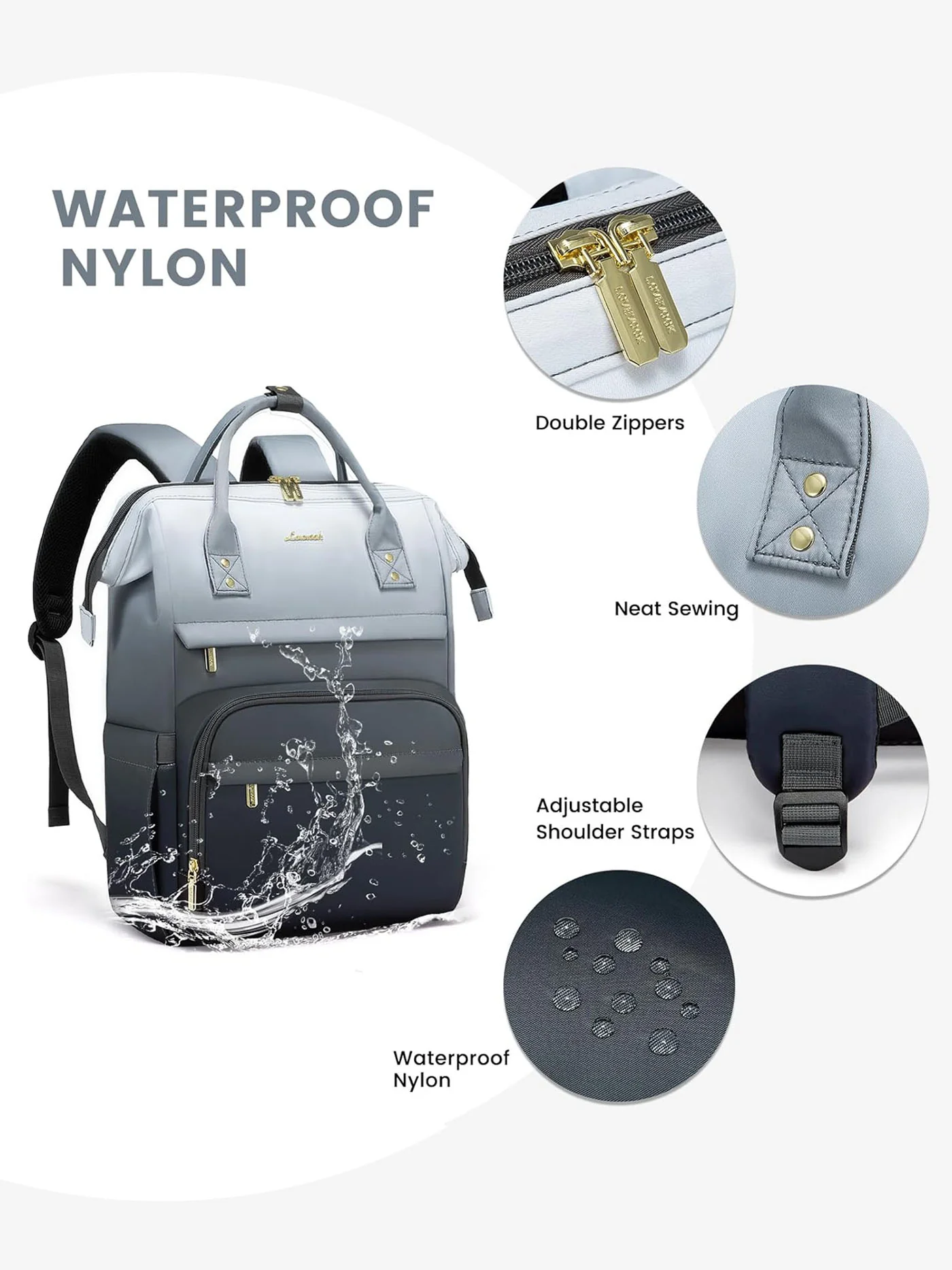 Multicolor Laptop Backpack, 15.6" 17.3" - Image 5