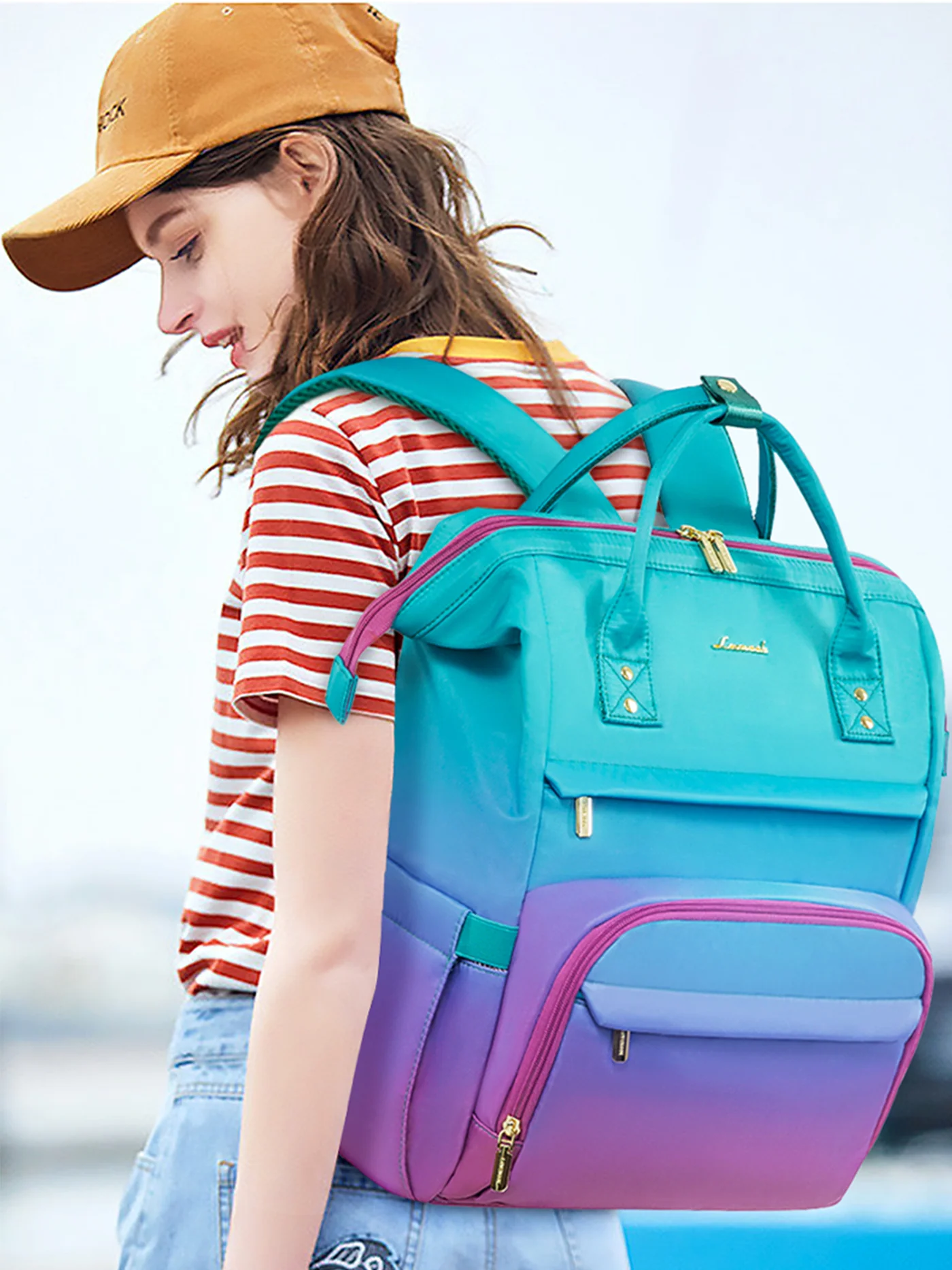 Multicolor Laptop Backpack, 15.6" 17.3" - Image 7