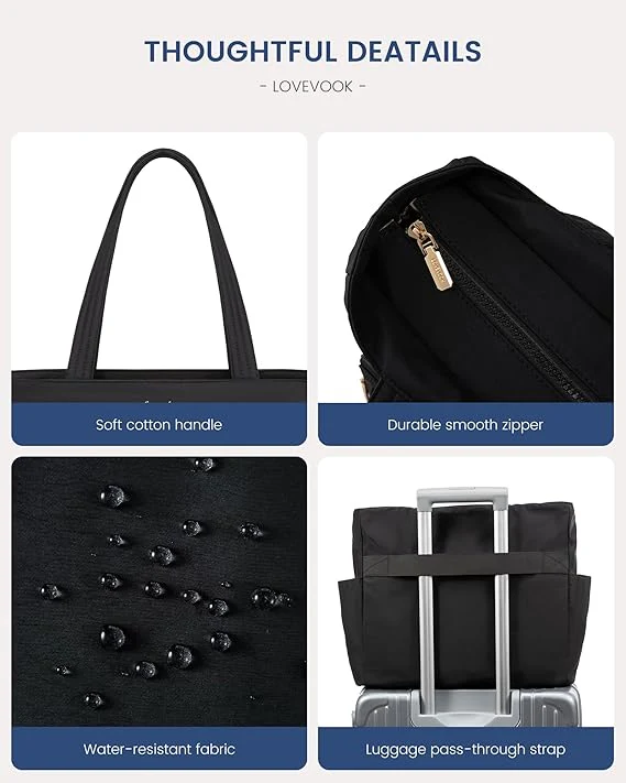 Multiple Pocket Laptop Tote Bag, 15.6" - Image 5