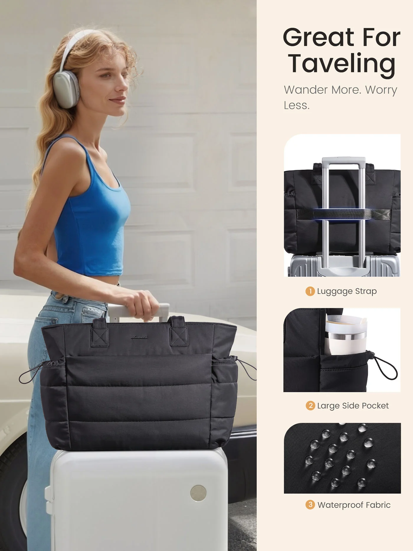 Puffer Tote Bag 15.6" 17.3" - Image 6
