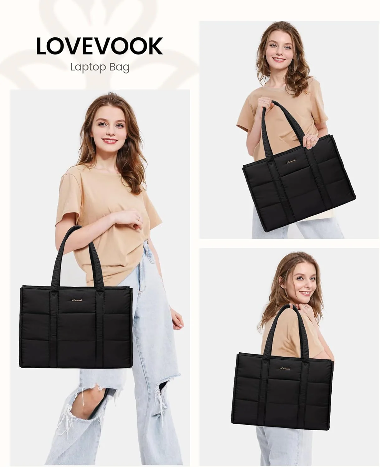 Puffer Tote Bag, 15.6" 17" - Image 9