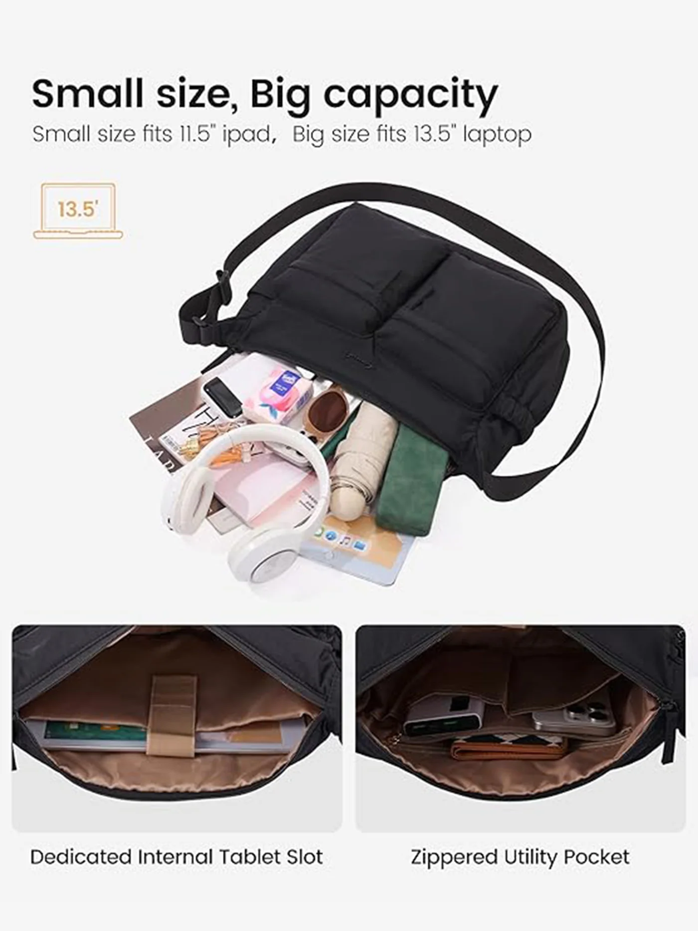 Puffy Crossbody Bags 11.5" 13.5"(US ONLY) - Image 4