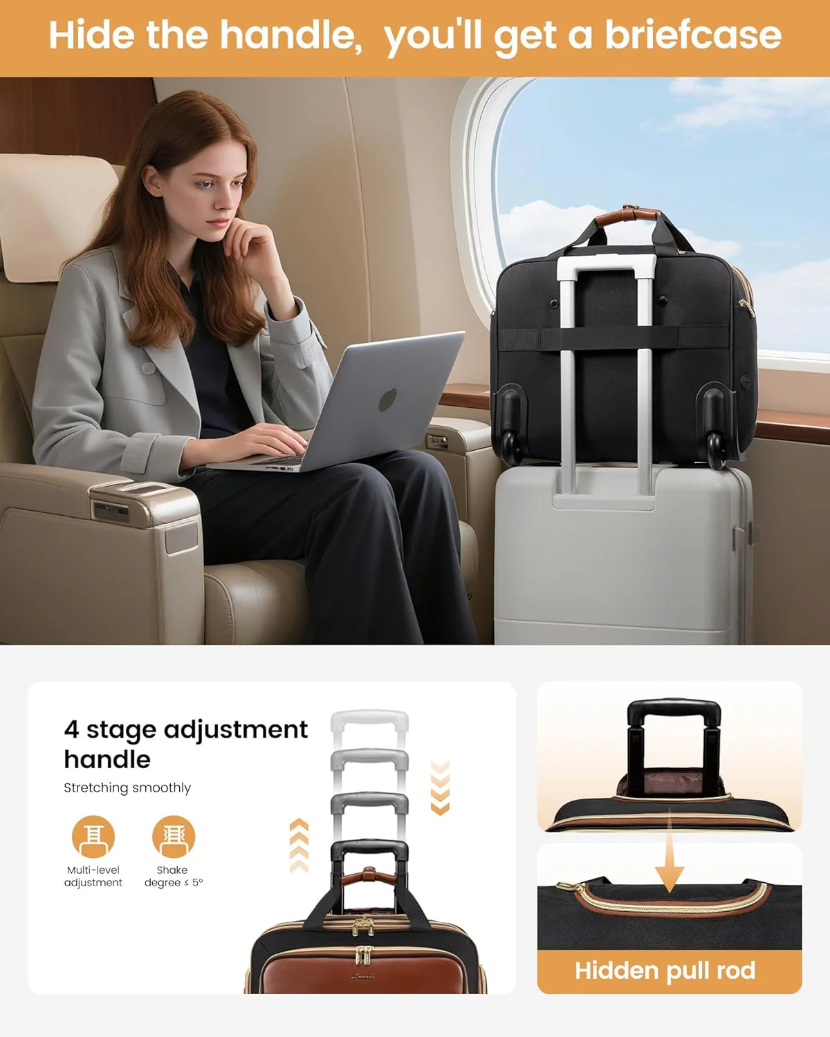 Rolling Laptop Bag, 17.3" - Image 6