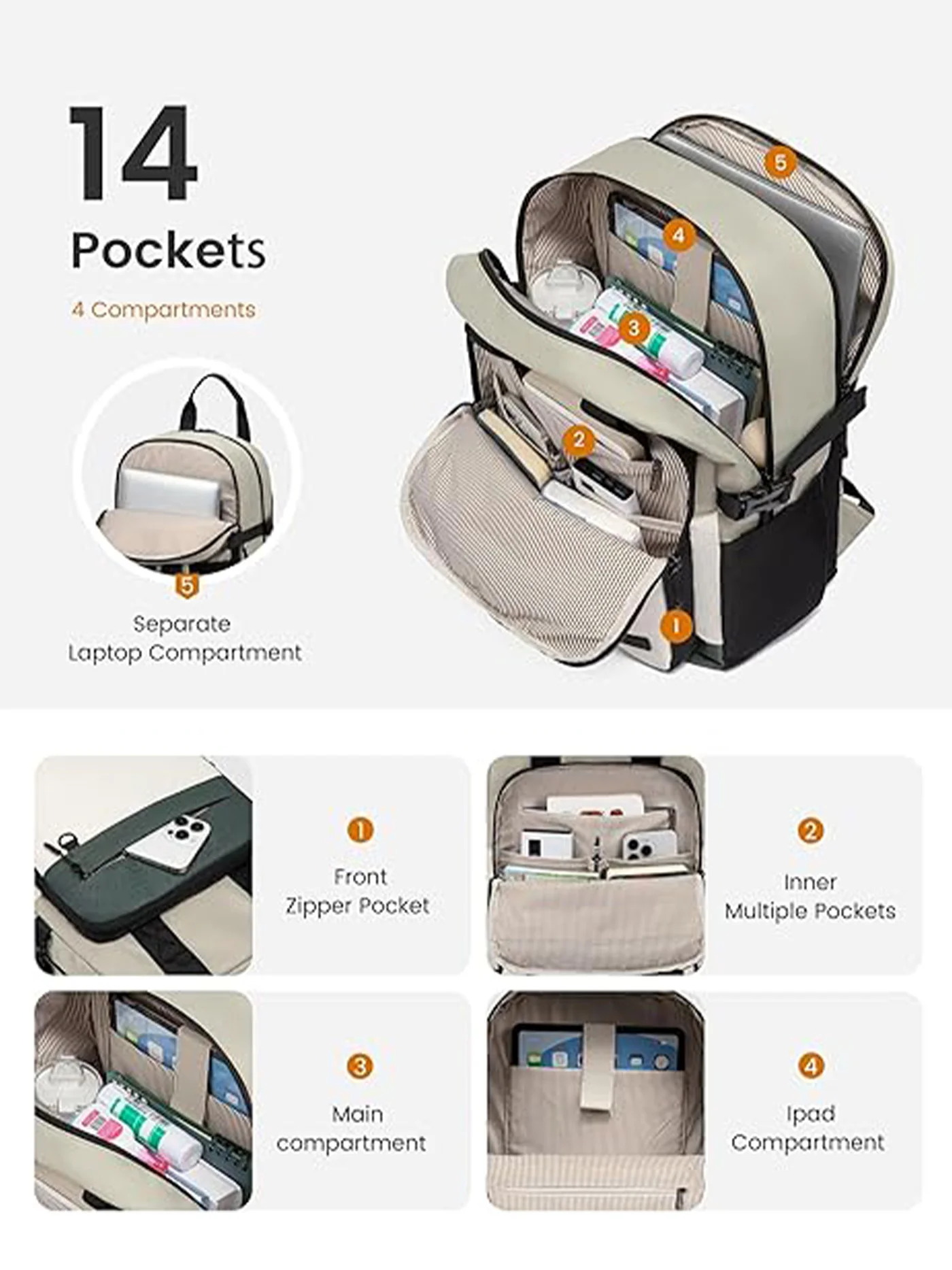 School Backpack 15.6" 17.3" - Image 4