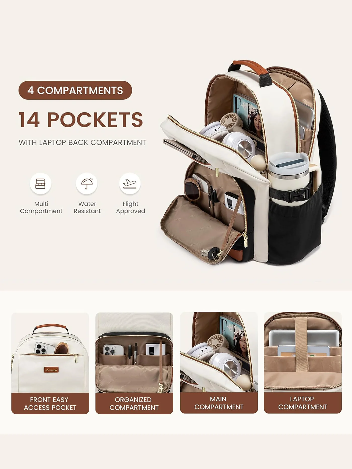School Laptop Backpack, 15.6" -18 " - Image 4