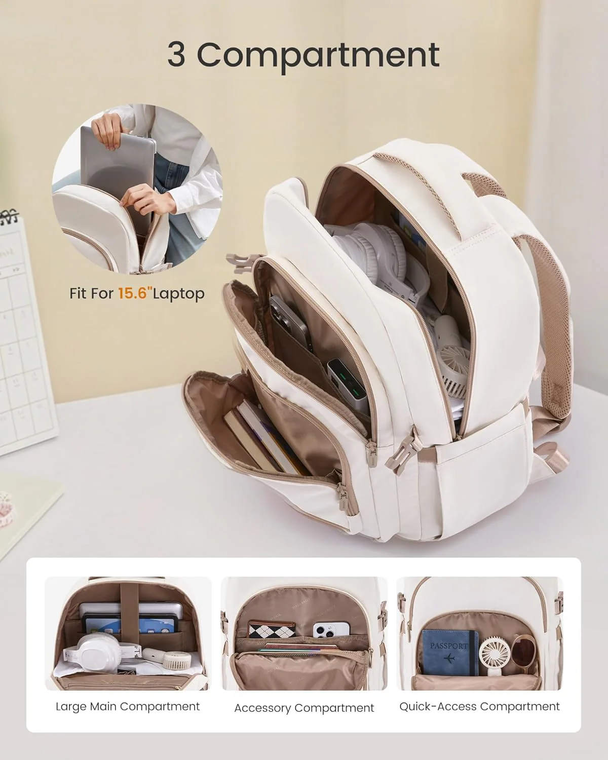 School Laptop Backpack, 15.6" 17.3", 4547 - Image 3