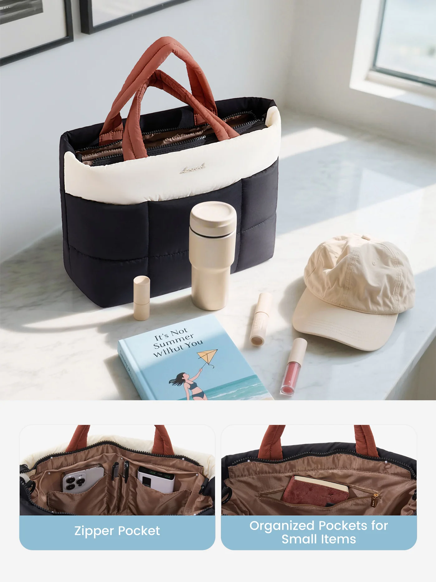 Puffer Tote Bags 11.8" 12.8" - Image 4