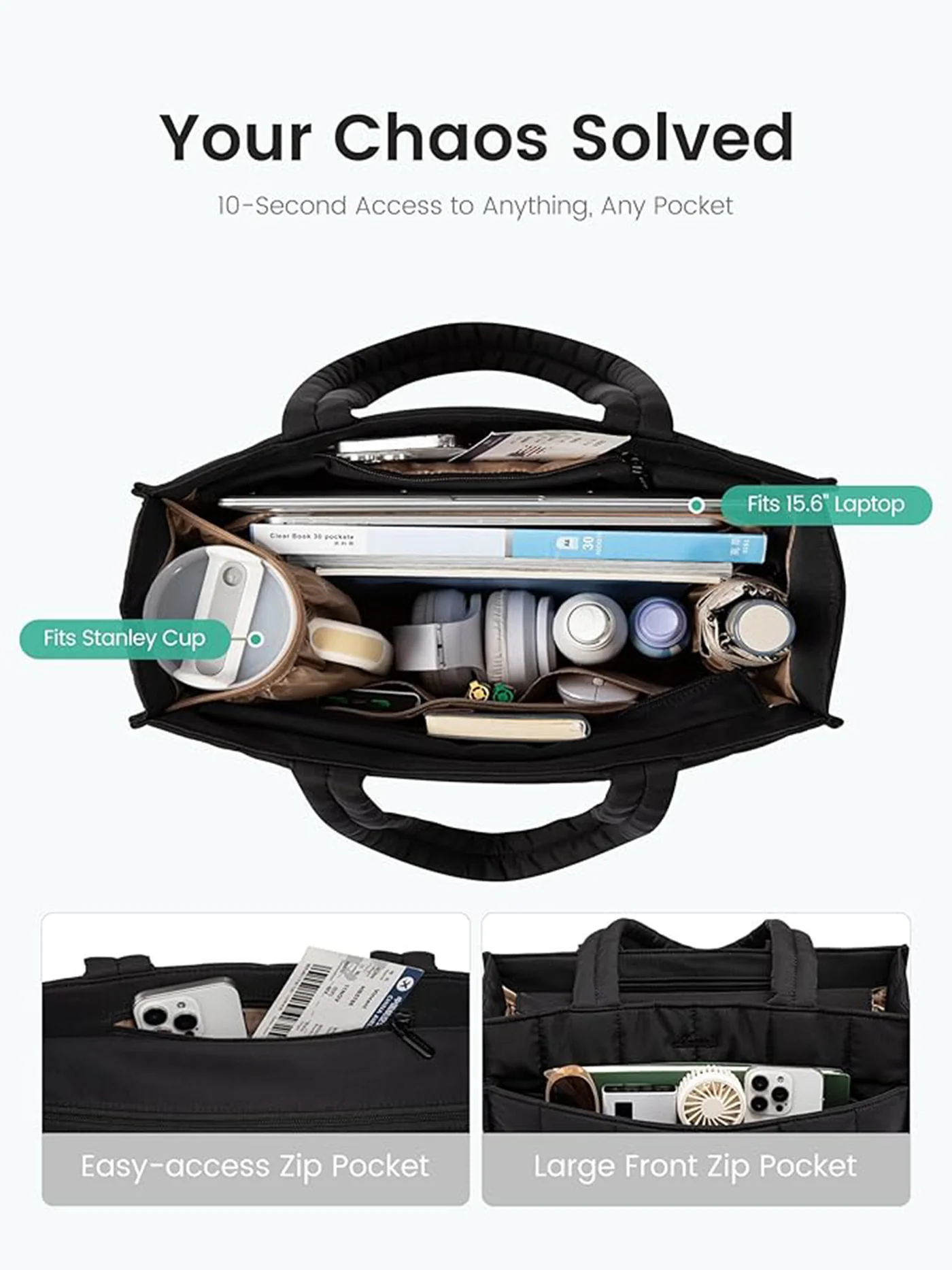 Puffer Work Handbag, 15.6" 17.3" - Image 4