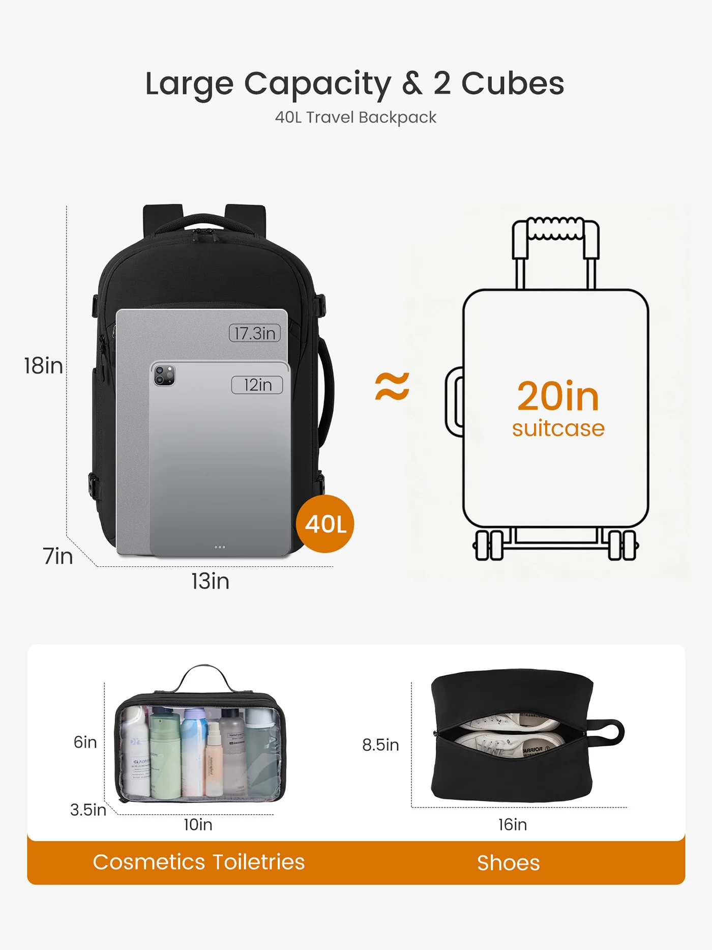 Travel Backpack Bag 40L/50L - Image 5