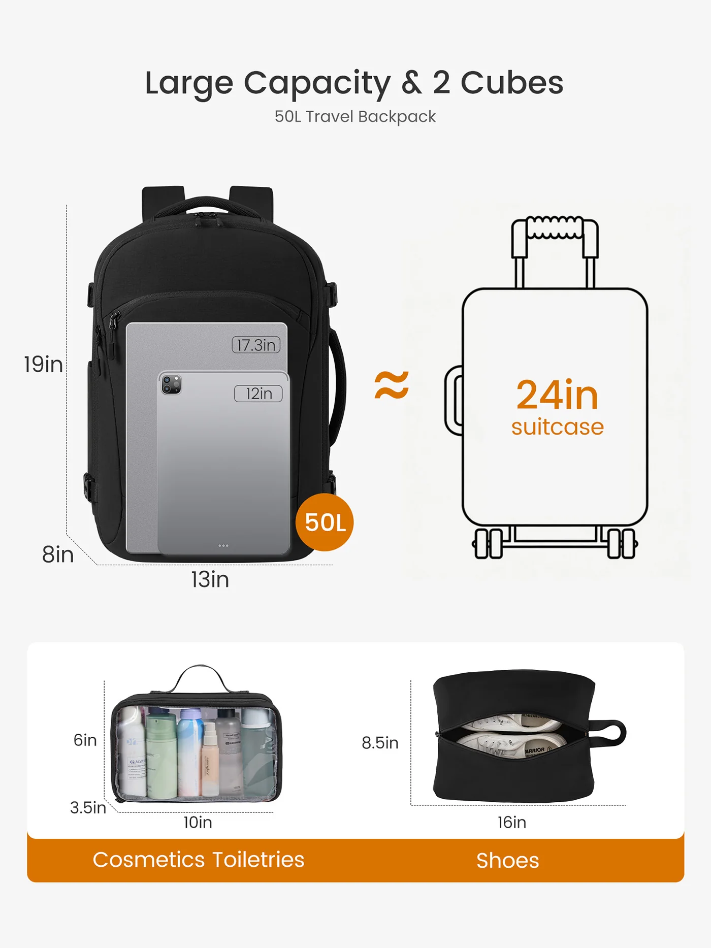 Travel Backpack Bag 40L/50L - Image 6