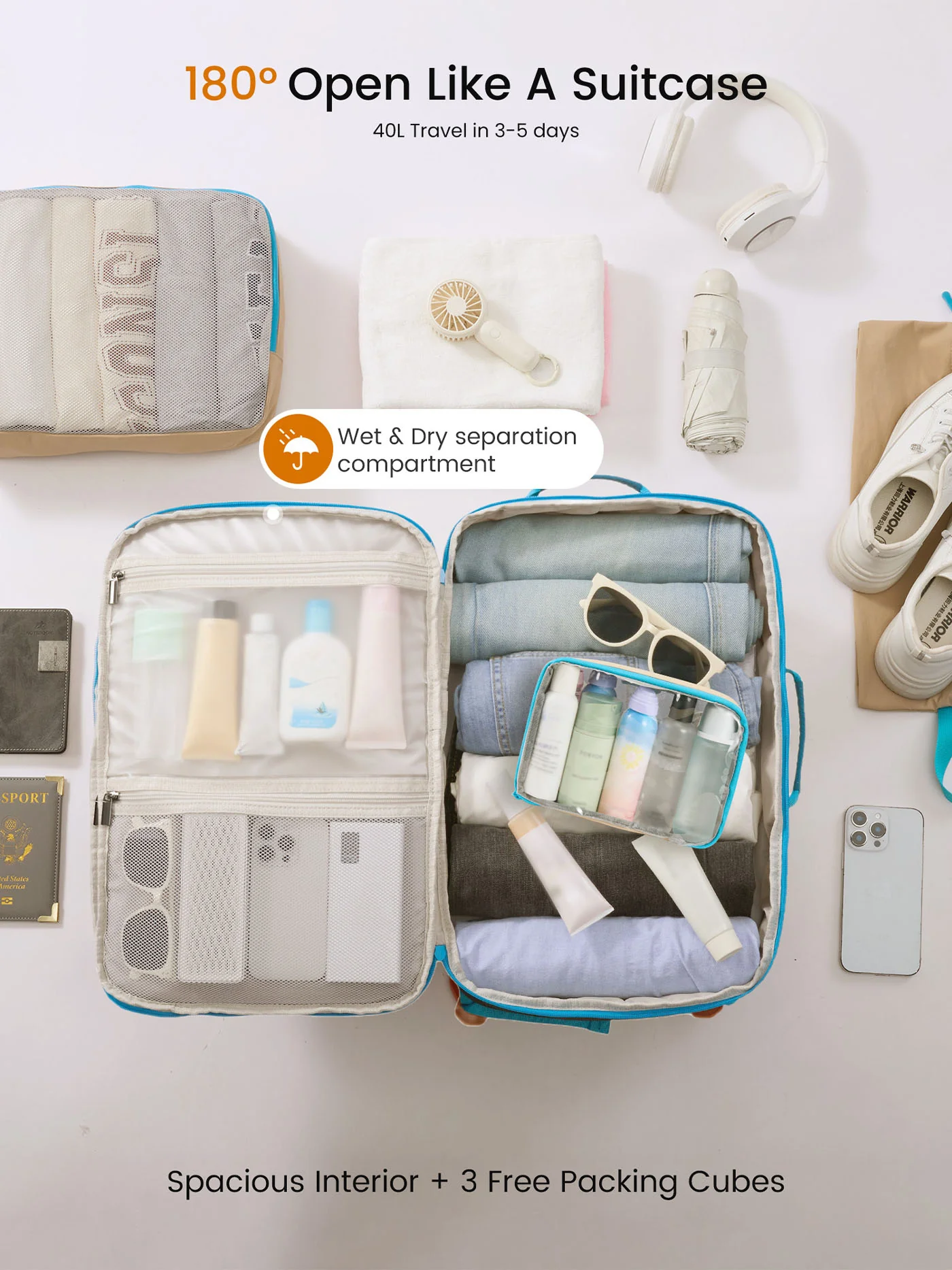 Travel Backpack Bag 40L/50L - Image 4