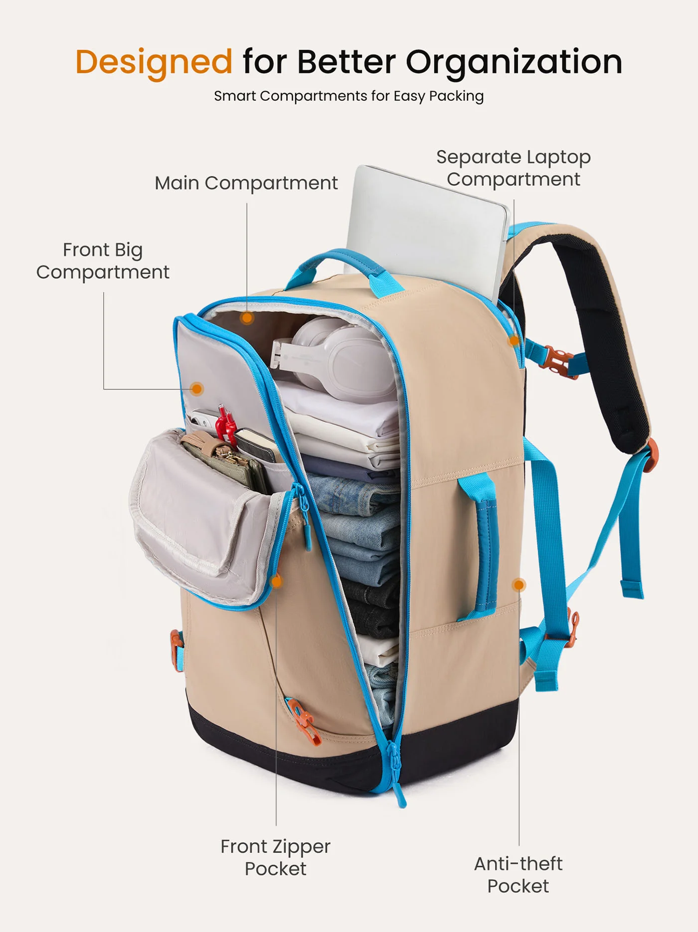 Travel Backpack Bag 40L/50L - Image 5