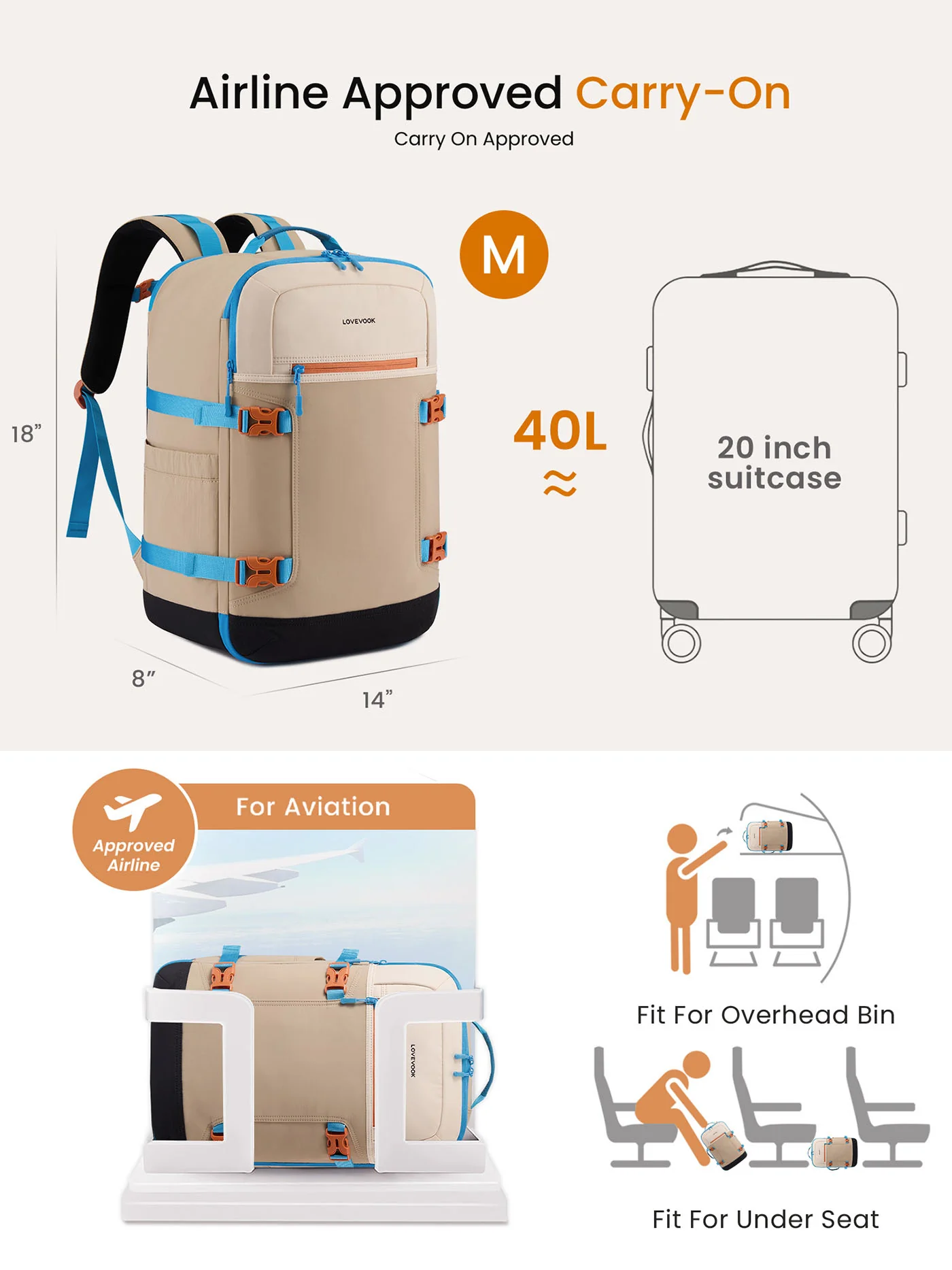 Travel Backpack Bag 40L/50L - Image 7