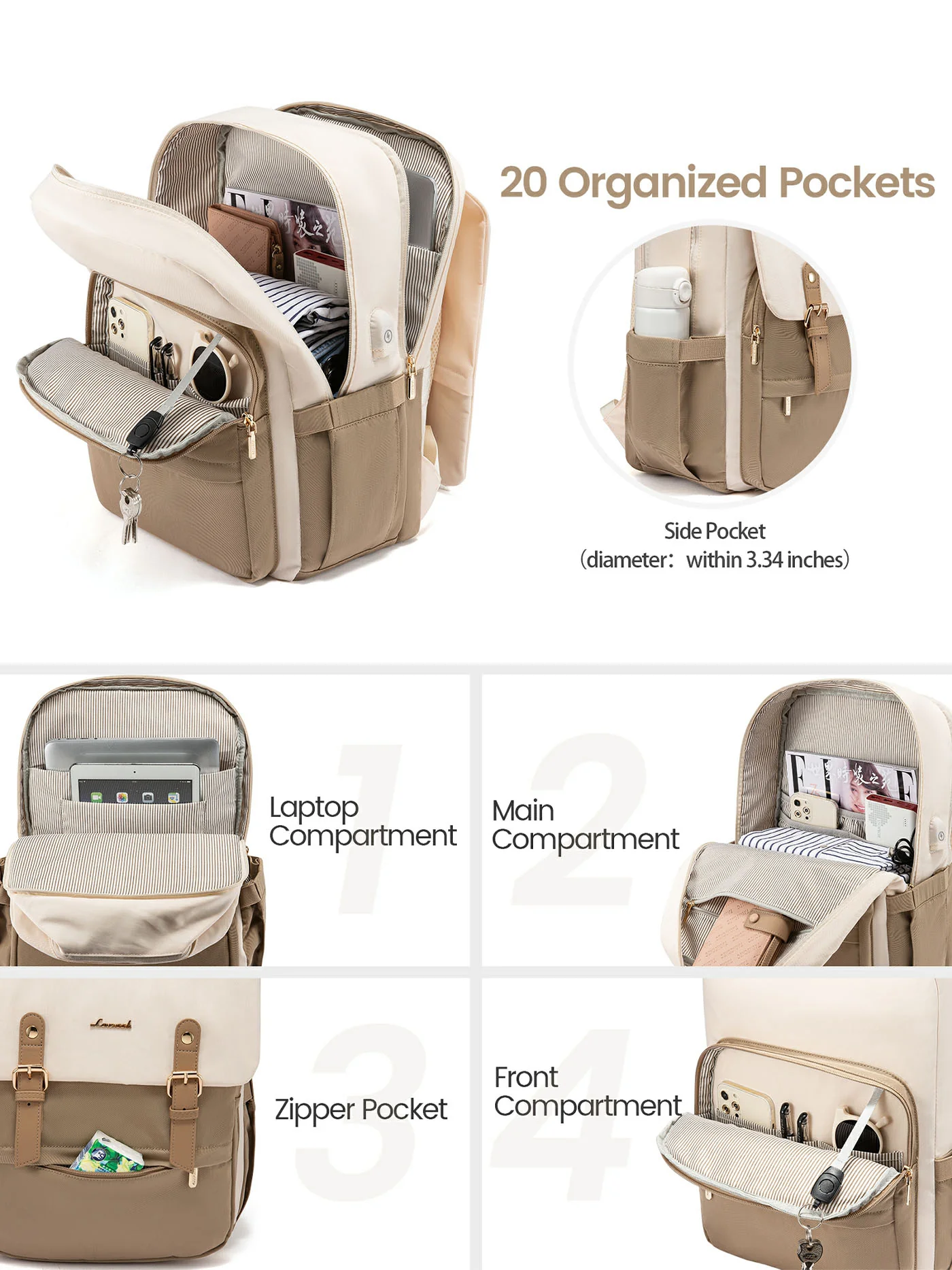 Travel Laptop Backpack, 15.6" 17" - Image 3