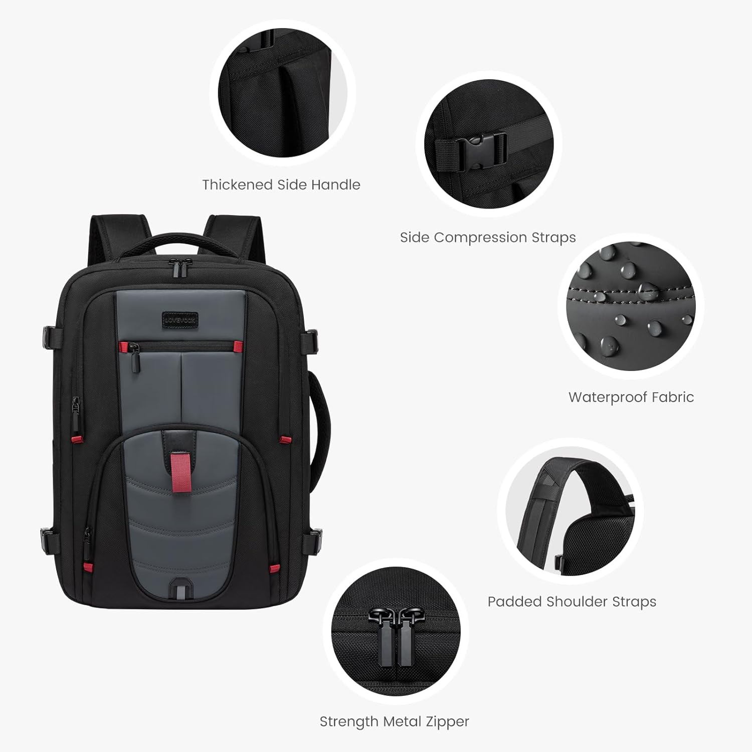 Travel Laptop Backpack, 35L 45L - Image 5